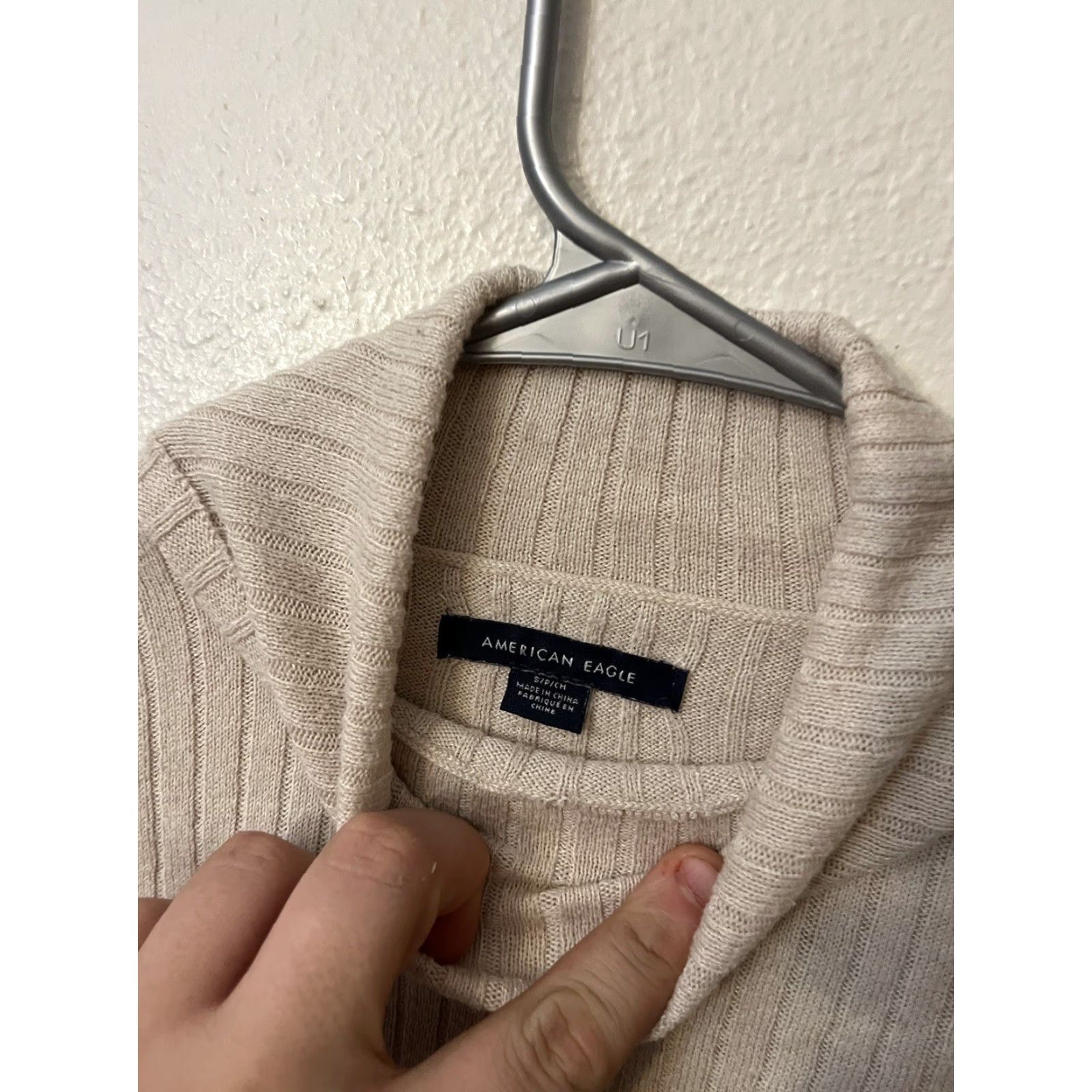 American Eagle Outfitters American Eagle Outfitters Shirt Slim Brown Turtleneck Top Size S Women Fall Long Sleeve Ribbed Knit Pullover Basic 90s City Preppy Style Size S / US 4 / IT 40 - 2 Thumbnail