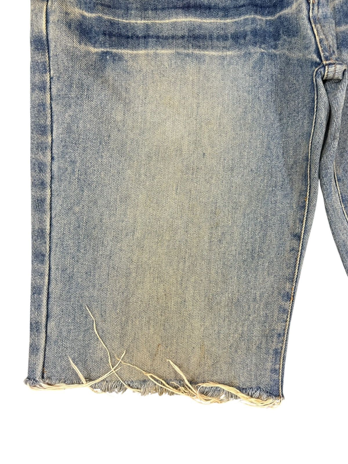 Japanese Brand Vintage Japanese Mud Wash Distress Loose Jean Shorts Jorts Size US 32 / EU 48 - 5 Thumbnail