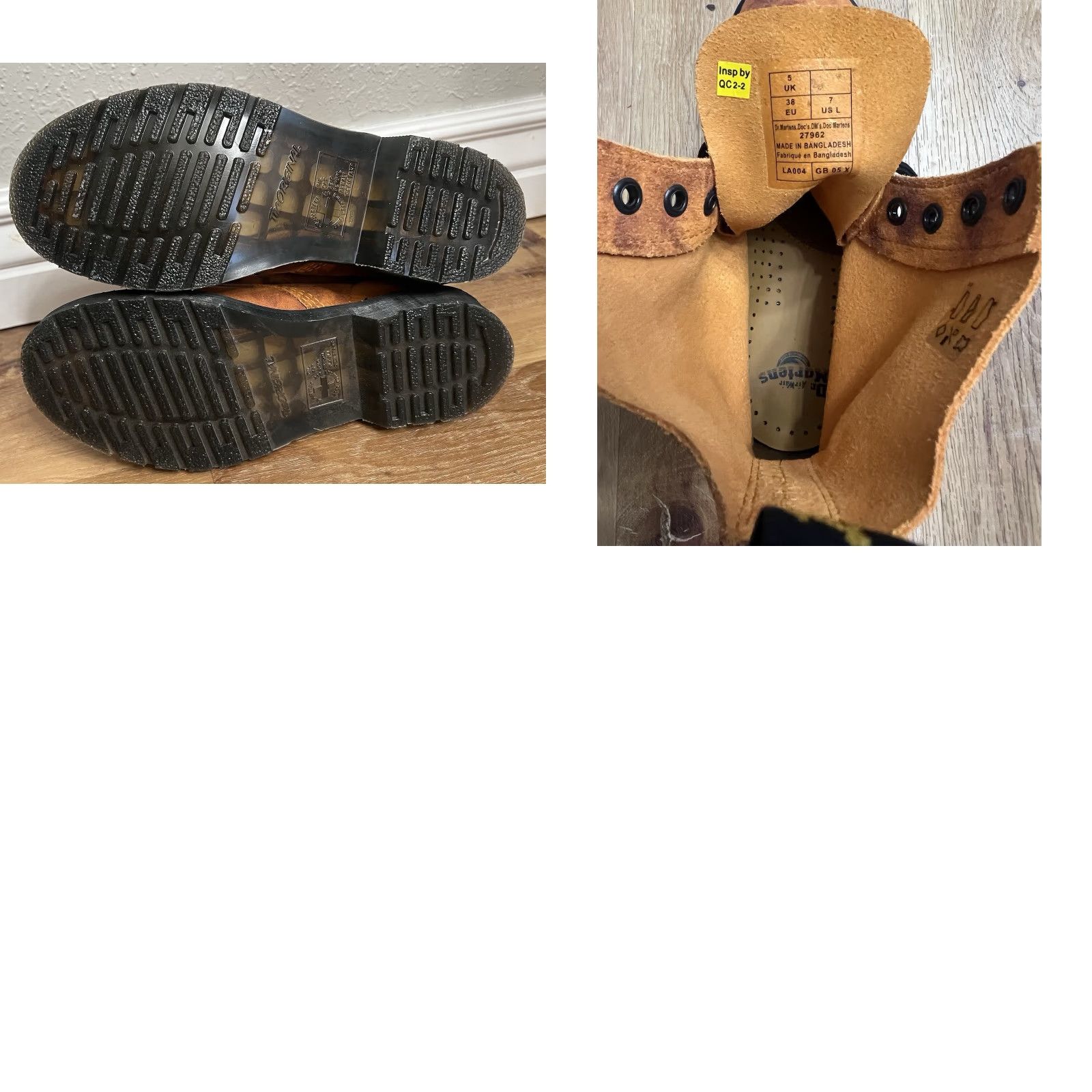 Dr. Martens DR. MARTENS 1460 Pascal Burnt Orange Tie Dye Boots Women EUC Leather Lined Comfort Rubber Sole Casual Size US 5 / IT 35 - 8 Thumbnail