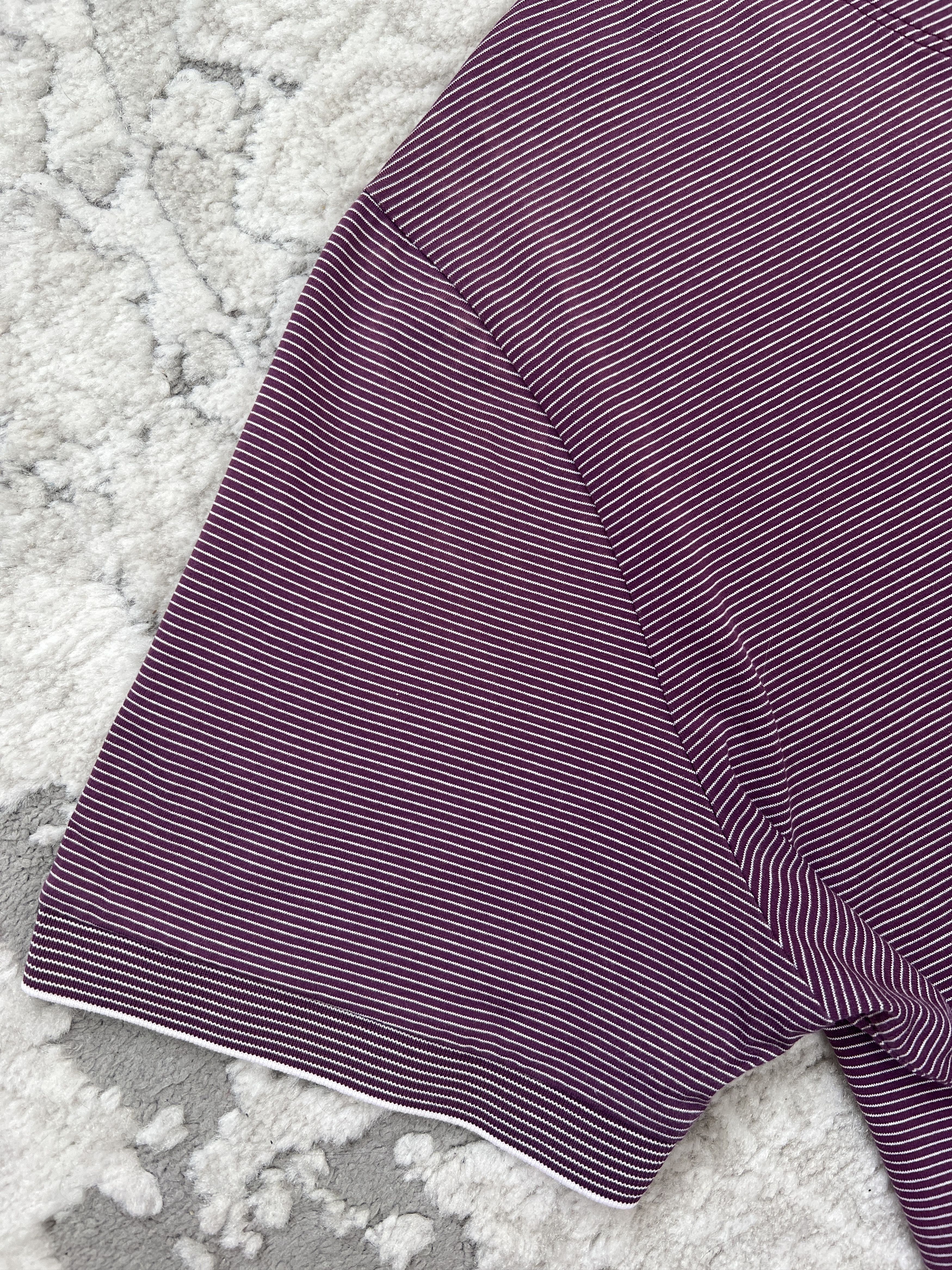 Hugo Boss Hugo Boss Purple Micro-Striped Polo Shirt – Size L Size US L / EU 52-54 / 3 - 14 Thumbnail