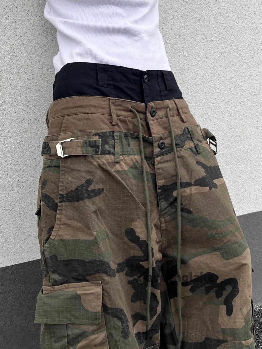 Vintage Unisex utility loose baggy skate hiphop camo cargo pants Size US 36 / EU 52 - 4 Thumbnail