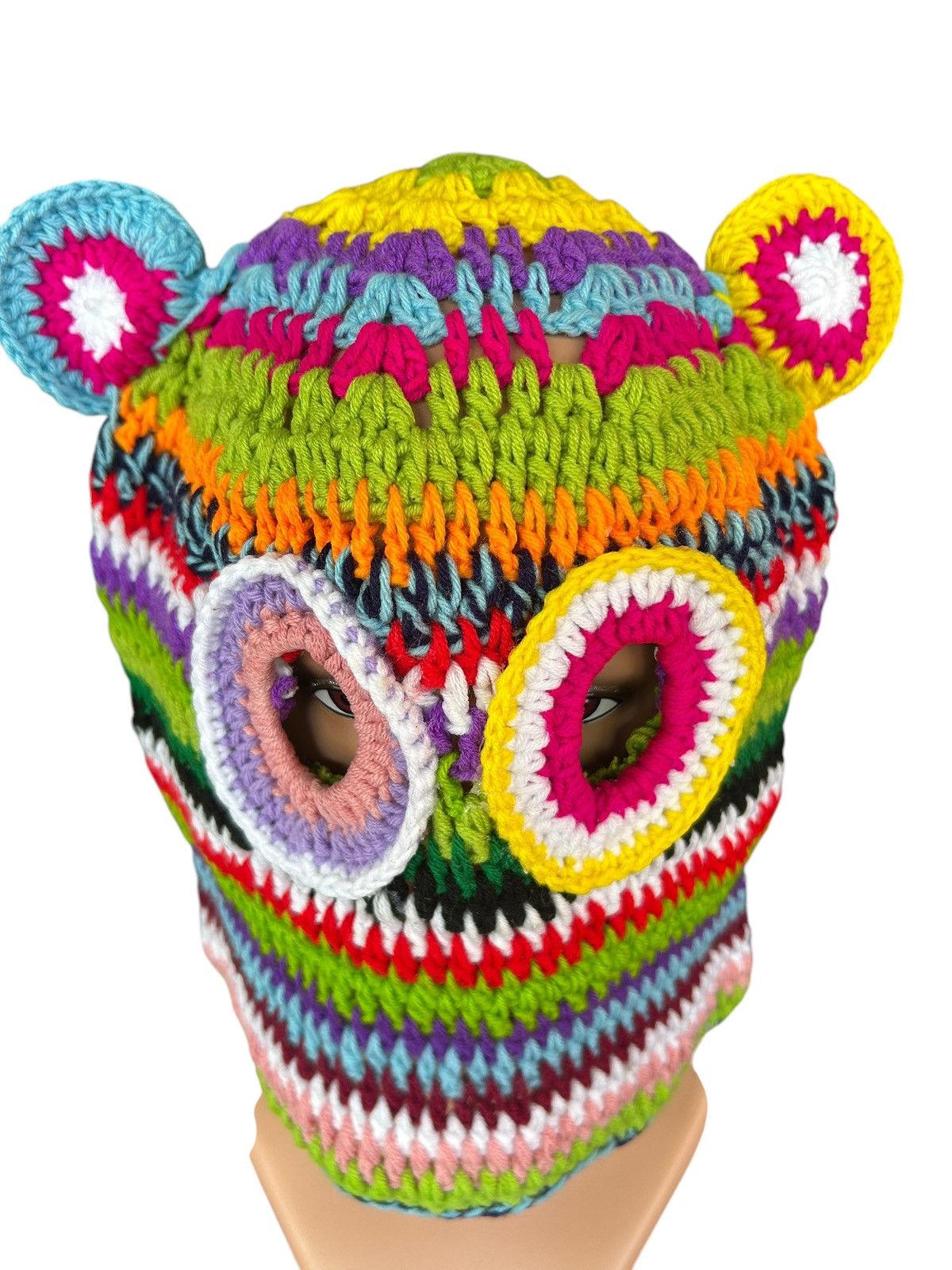 Hysteric Glamour × Japanese Brand Rare Balaclava Masked Crochet Knitted Handmade ☠️☠️ Size ONE SIZE - 7 Thumbnail