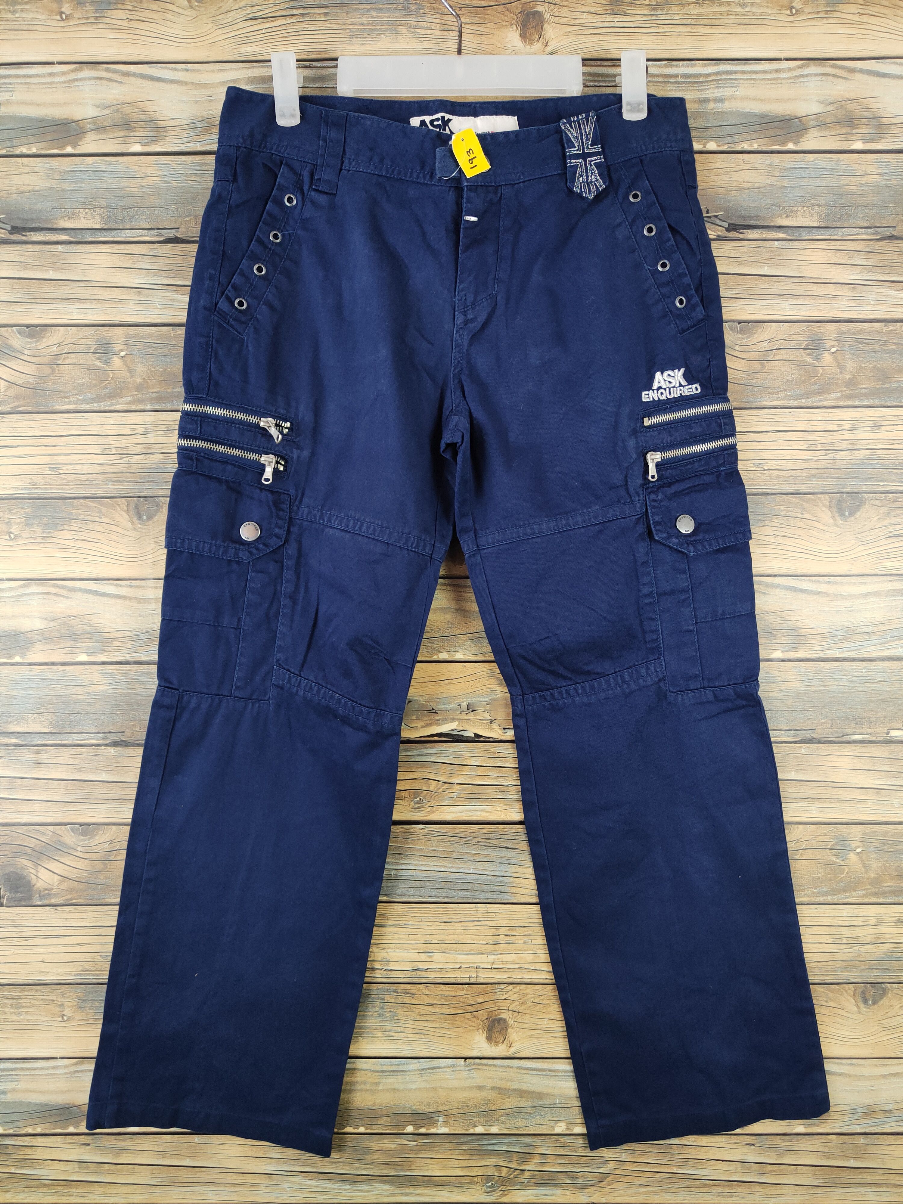 Japanese Brand DLL Ask Enquired Navy Multipocket Tactical Cargo Pants #193 Size US 29 - 1 Thumbnail