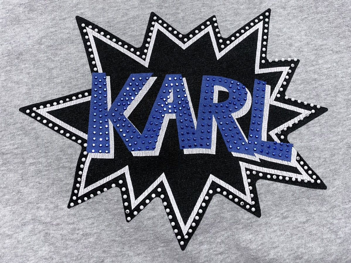 Karl Lagerfeld Women’s Karl Lagerfeld Big Print Logo Rhinestones Sweatshirt Size L / US 10 / IT 46 - 6 Thumbnail