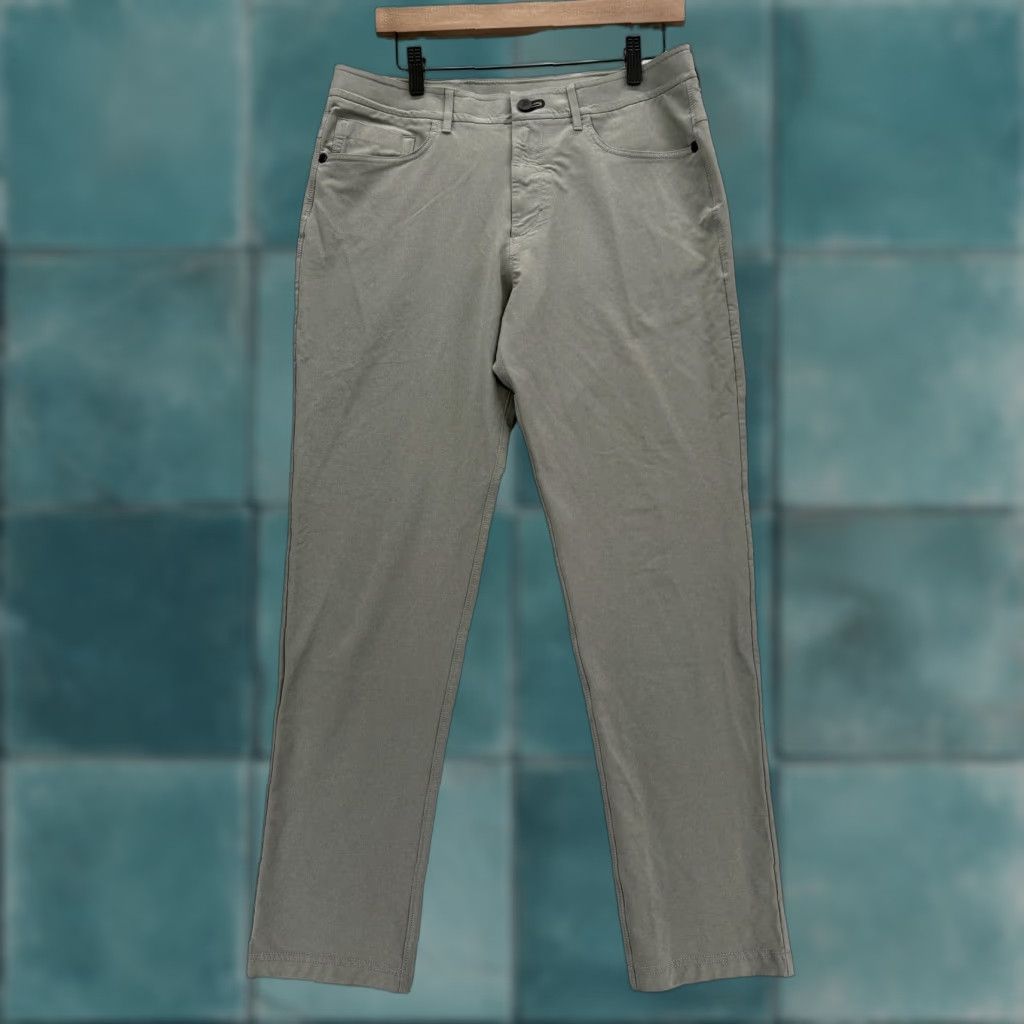Vintage Public Rec Dealmaker 5-Pocket Pants Mens 33x30 Gray Straight Stretch Workwear Size US 33 - 1 Thumbnail