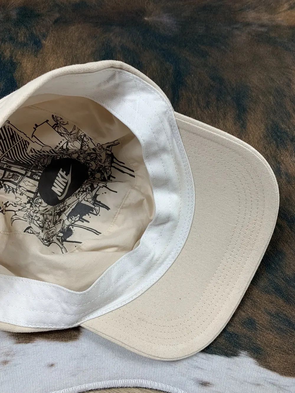 Nike × Vintage Vintage 00s Nike Beige Hat Cap S/M Hype Streetwear Rare Size ONE SIZE - 3 Thumbnail
