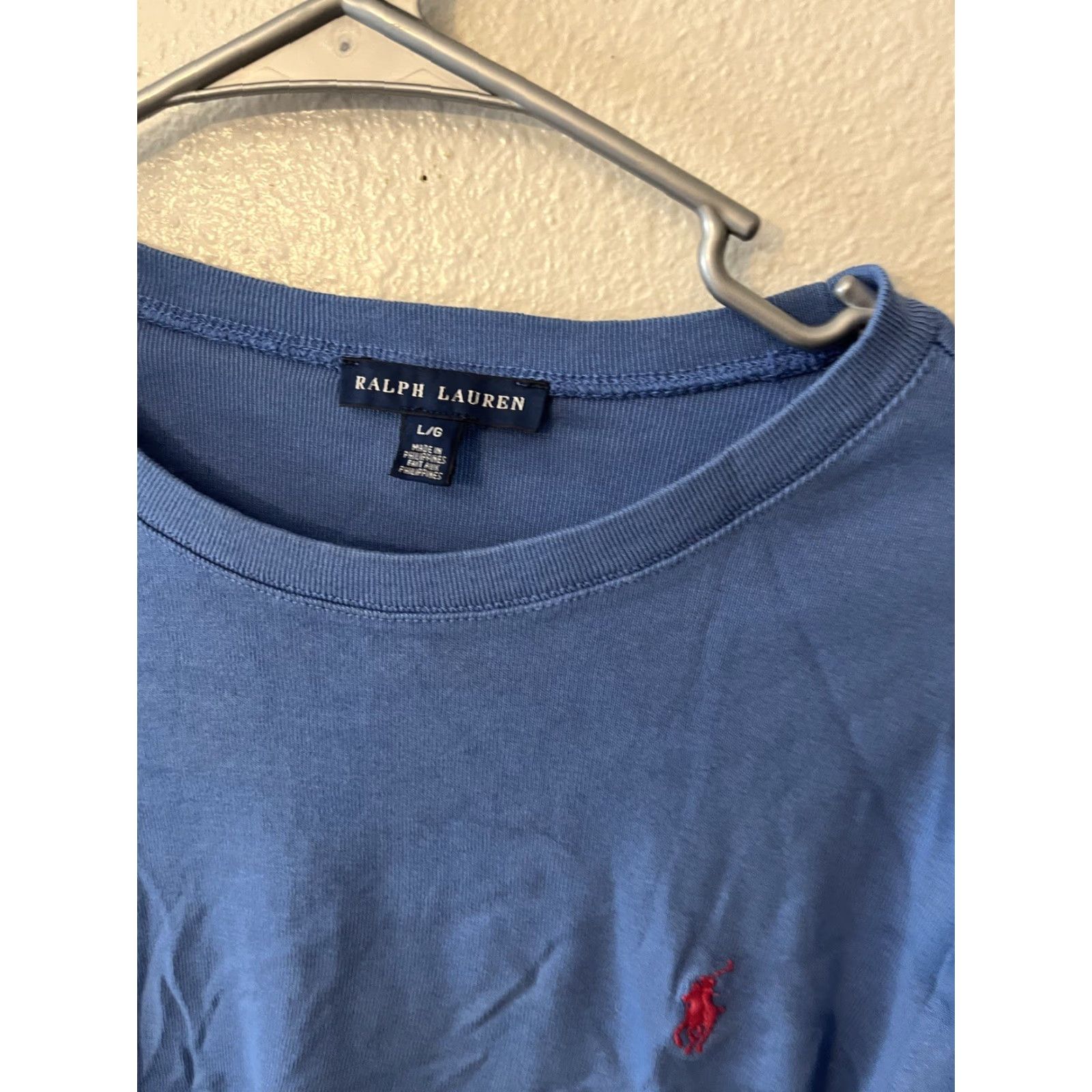 Polo Ralph Lauren Ralph Lauren Women T-Shirt Crew Neck Short Sleeve Blue Large Pony Logo Shirt L Womens Blue Crew Neck Short Sleeve Polo Ralph Lauren T-Shirt Size L / US 10 / IT 46 - 3 Thumbnail