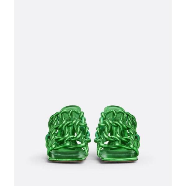 Bottega Veneta o1n1vont0924 Stretch Twist Mules in Green Size US 10 / IT 40 - 2 Thumbnail