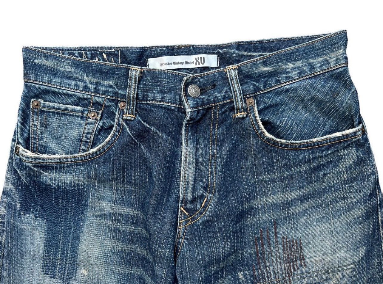 Edwin Vintage Edwin XV Patch Work Jeans Distressed Jeans 32x33.5 Size US 32 / EU 48 - 7 Thumbnail