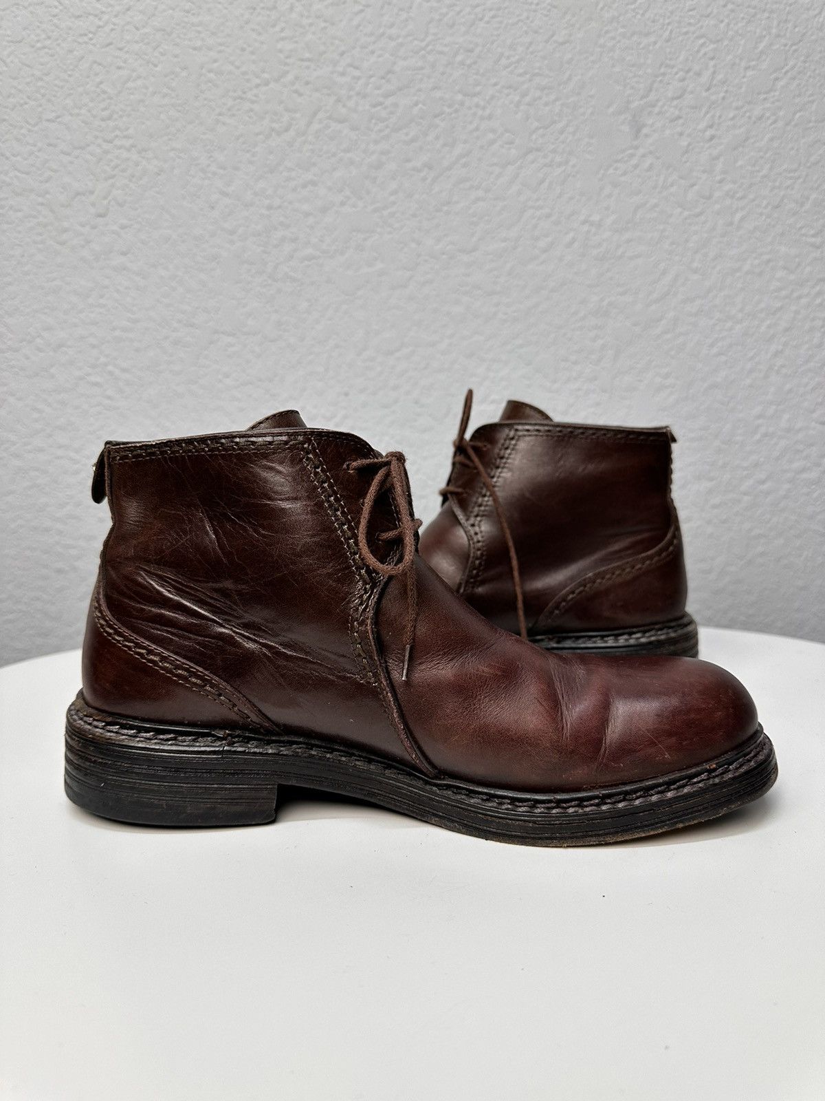 Versace RARE RRL LEATHER BOOTS WESTERN AS 98 JAPAN GUIDI HANDMADE Size US 6 / EU 39 - 7 Thumbnail