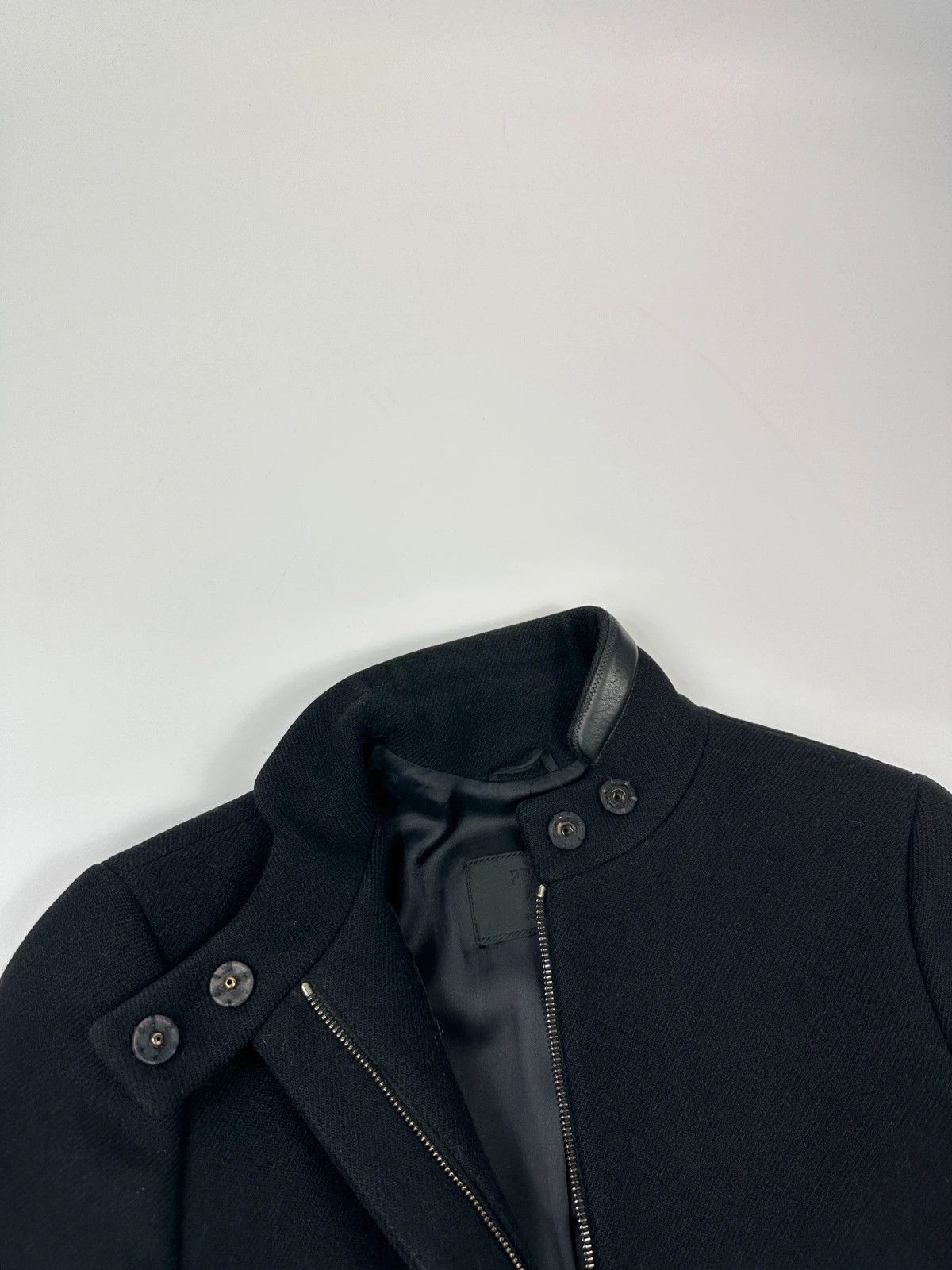 Prada Prada Milano FW1999 Black Wool & Leather Jacket Size S / US 4 / IT 40 - 10 Thumbnail