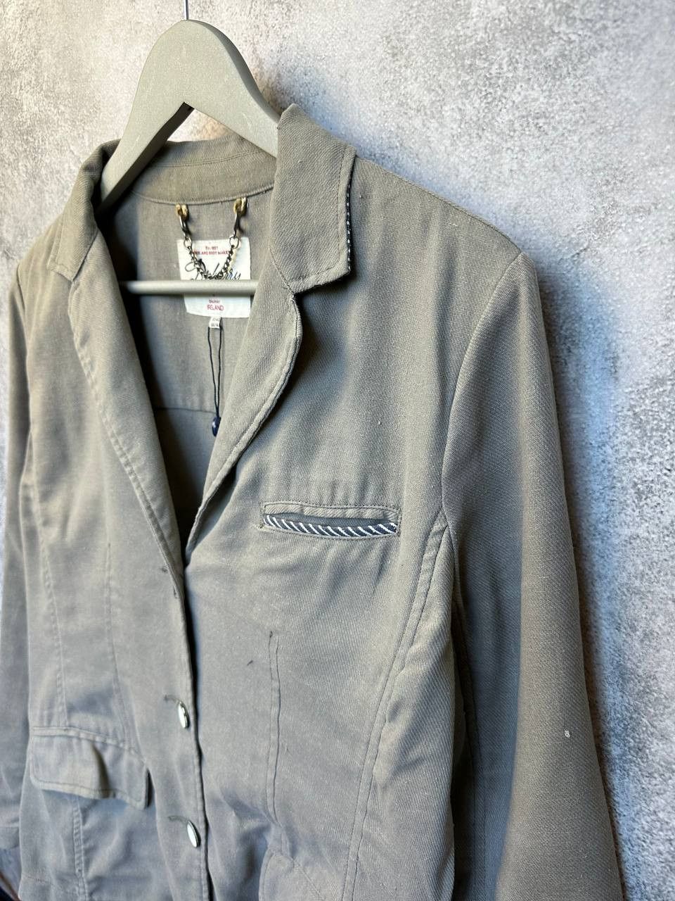 Vintage Dubarry Classic Tailored Jacket Cotton Linen Blend Size L / US 10 / IT 46 - 6 Thumbnail