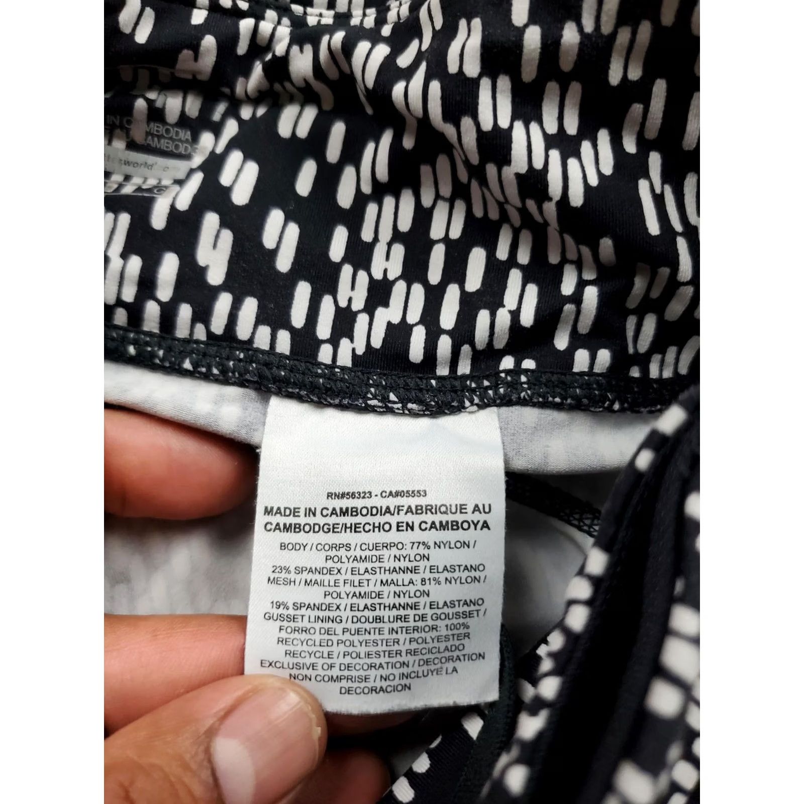 Nike Nike Dri-FIT Leggings Womens S Black White Stretch Ankle Running Yoga Gym Vented Trending activewear Womens Size 28" / US 6 / IT 42 - 5 Thumbnail