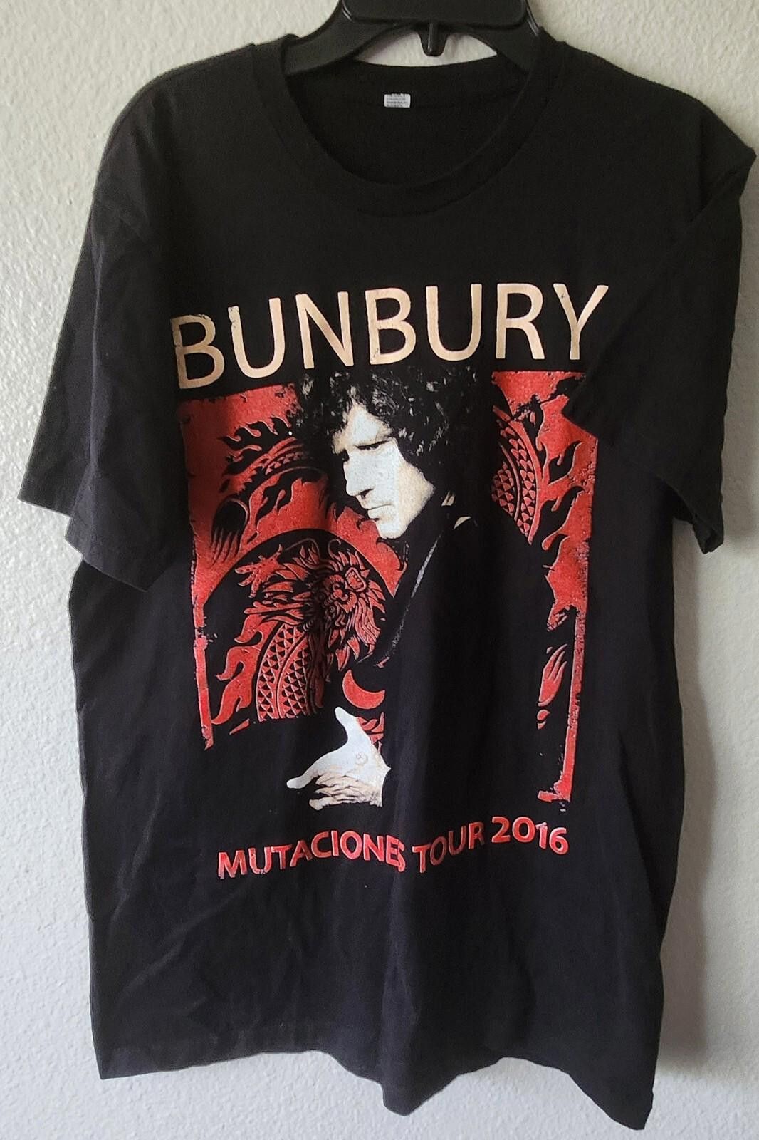 Delta Enrique Bunbury Shirt Black Red 2016 Tour MUTACIONES Rock Size US L / EU 52-54 / 3 - 1 Thumbnail