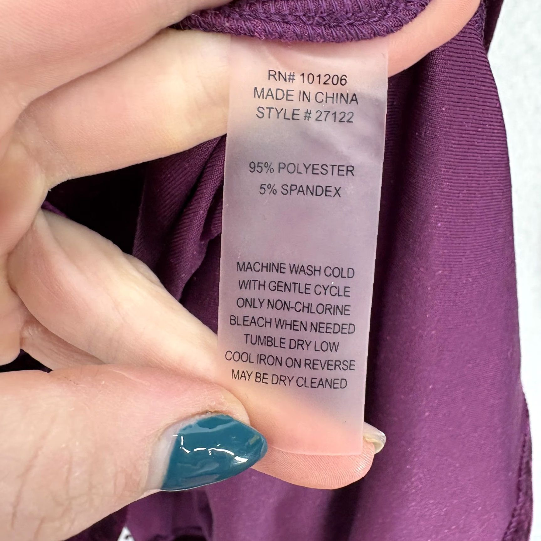 Soft Surroundings Soft Surroundings Blouse Womens Medium Purple Velvet Cowl Neck Tunic Asym Hem Size M / US 6-8 / IT 42-44 - 5 Thumbnail