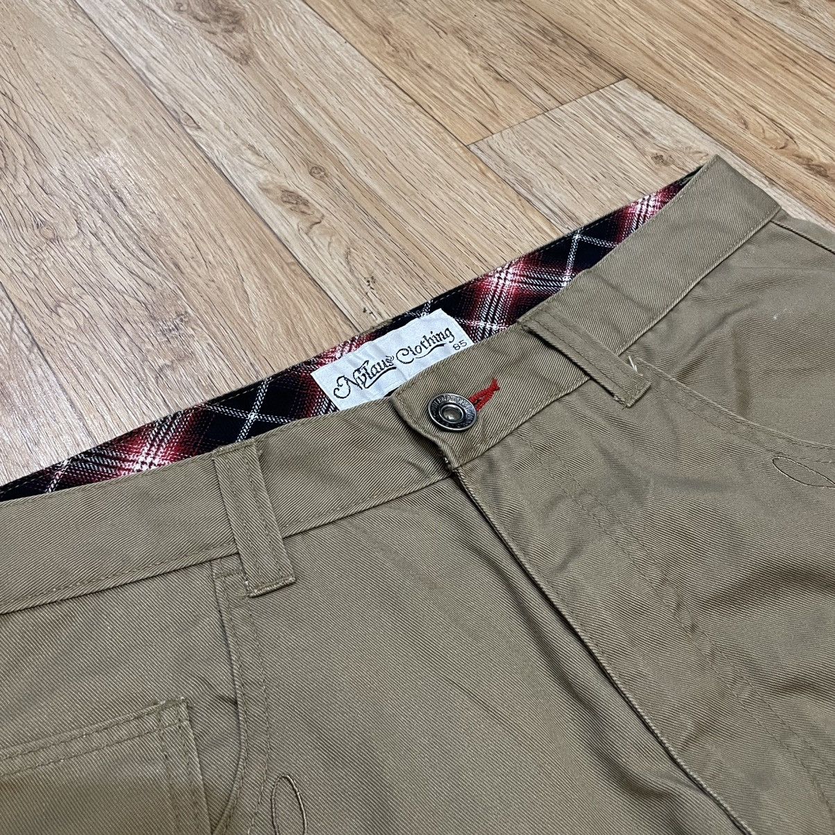 Japanese Brand Nylaus Veterano Waist Cropped Pants Y2K Avant Garde Size US 31 - 2 Thumbnail