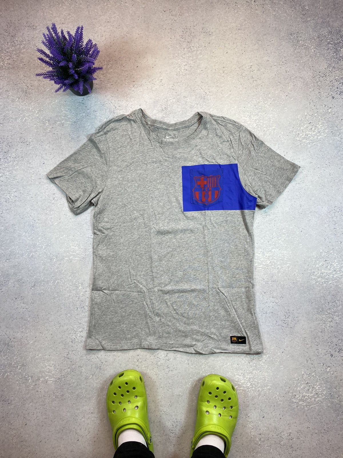 Nike Nike FC Barcelona Men’s Grey T-shirt With Logo Size Large Size US L / EU 52-54 / 3 - 2 Thumbnail
