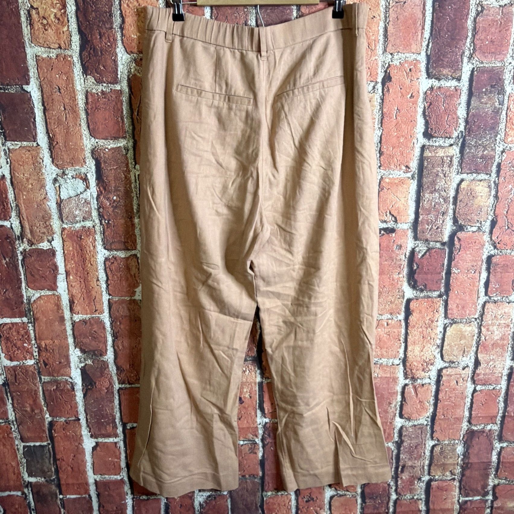 Abercrombie & Fitch Abercrombie & Fitch Linen Pants Wide-Leg Brown L Women Style Wide Leg Size 36" / US 14 / IT 50 - 3 Thumbnail