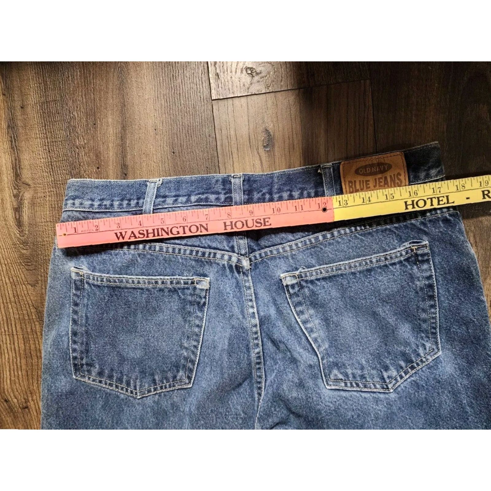Old Navy VINTAGE Old Navy 90s Grunge Straight Jeans Mens 38x34 Blue Cotton Mid Rise Distressed Relaxed Fit Size US 38 / EU 54 - 4 Thumbnail