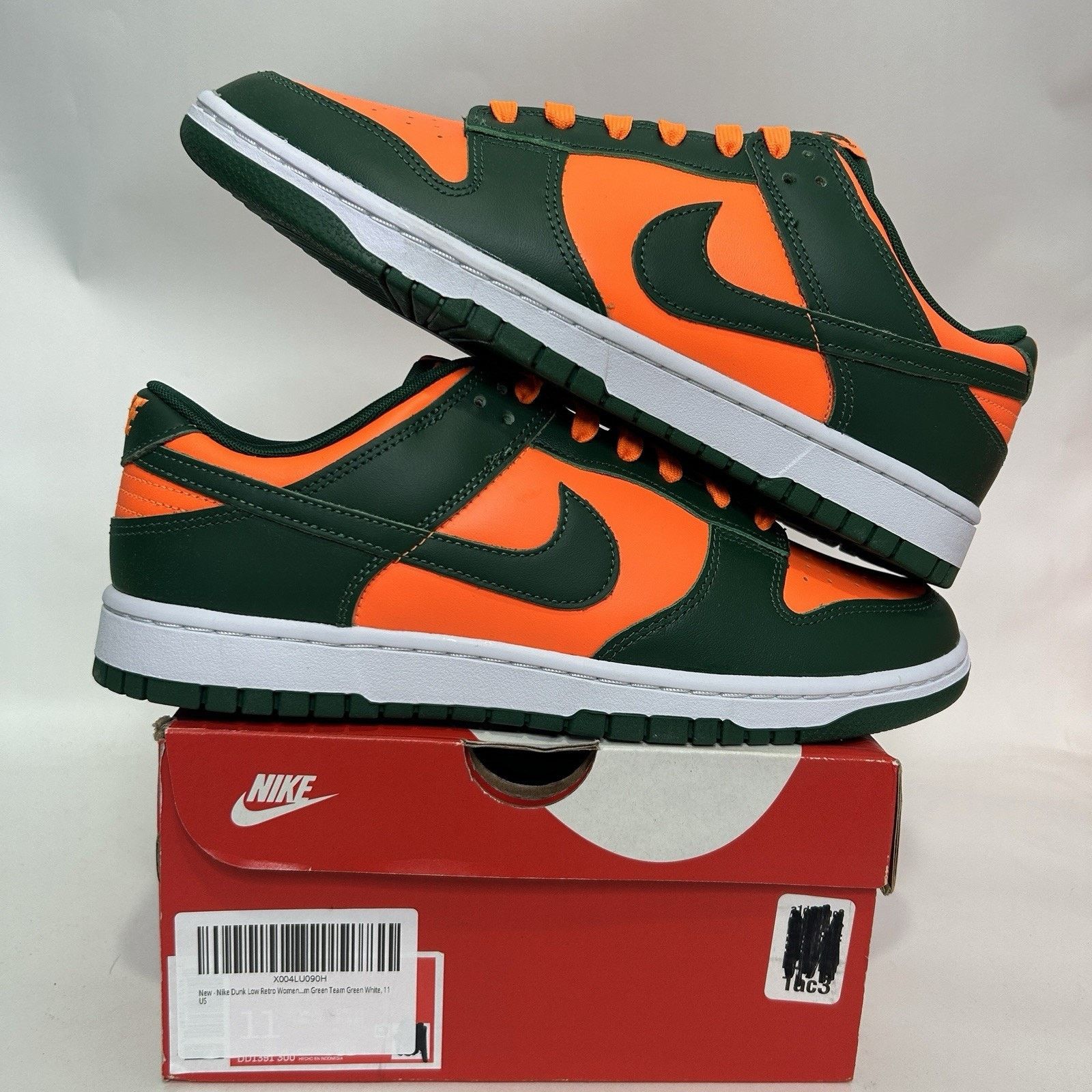 Nike Nike Dunk Low Retro “Miami/Gorge Green-White” DD1391-300 Size US 11 / EU 44 - 1 Thumbnail