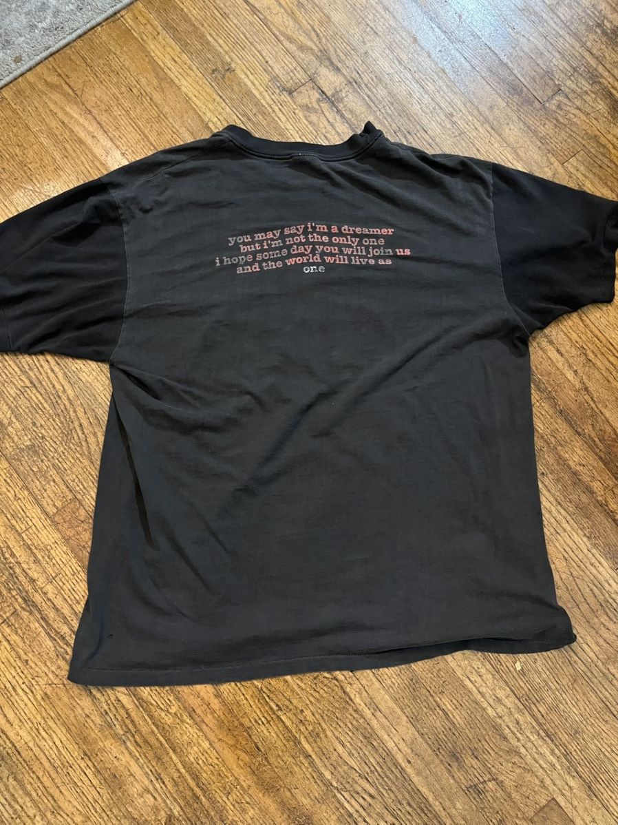 Vintage Vintage John Lennon New York City T-Shirt Hanes USA 90s XL Size US XL / EU 56 / 4 - 3 Thumbnail