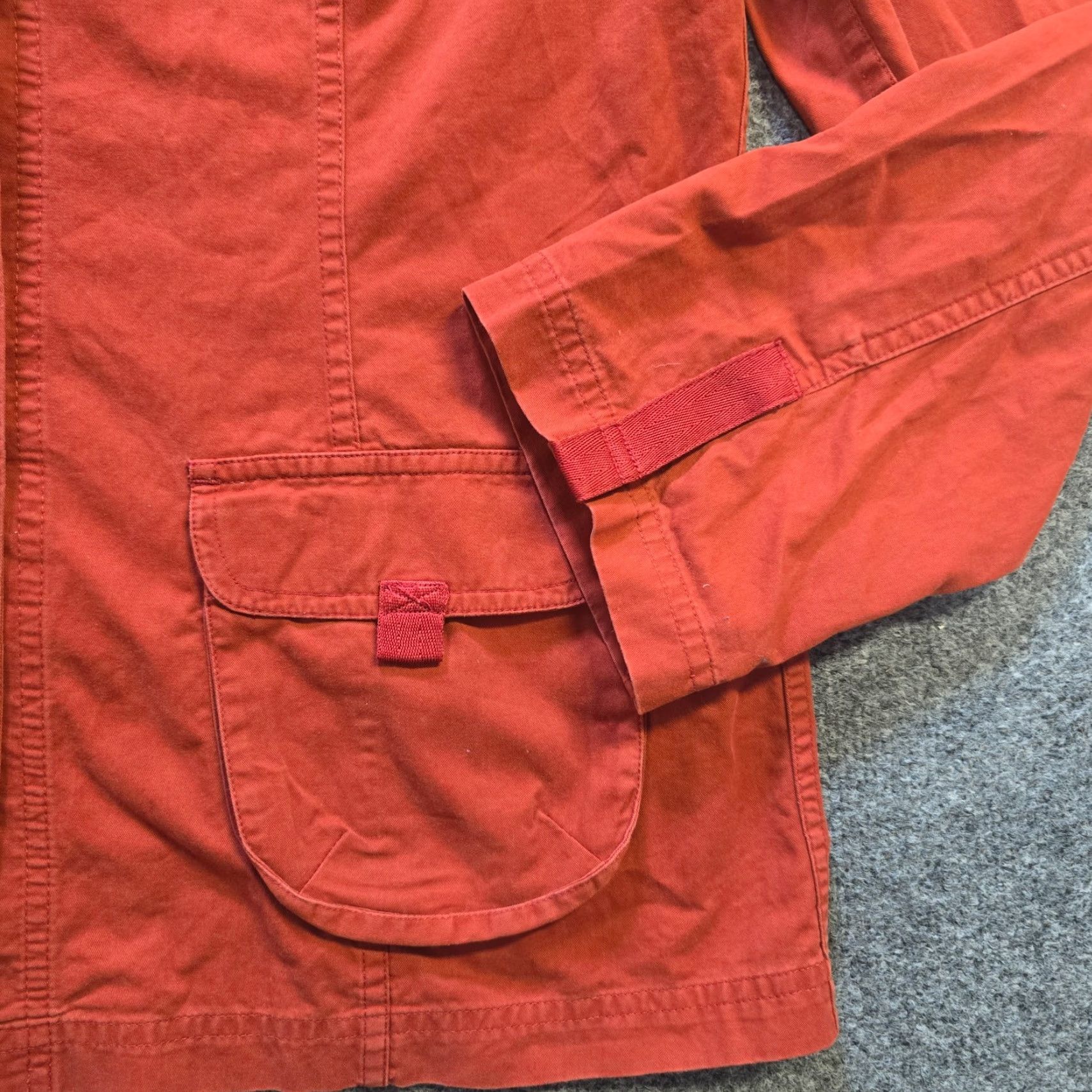 J. Jill J Jill Jacket Womens Large Orange Cotton Lightweight Pockets Button Capsule Jacket Size L / US 10 / IT 46 - 3 Thumbnail