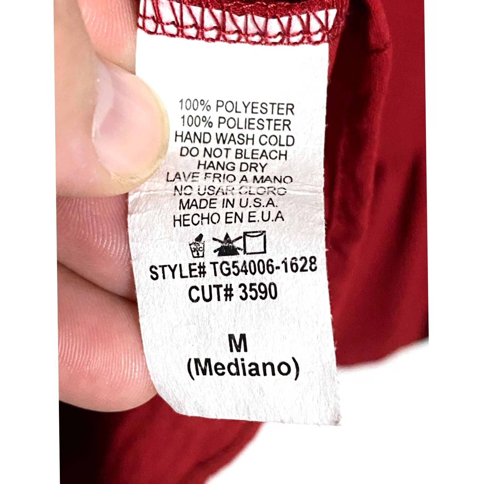 Vintage ee:some Red Blouse Top Dolman Sleeve Ruffle Hem Womens Medium Polyester Shirt Womens Medium Blouse Red Dolman Sleeve Ruffle Hem Tee? Size M / US 6-8 / IT 42-44 - 6 Thumbnail
