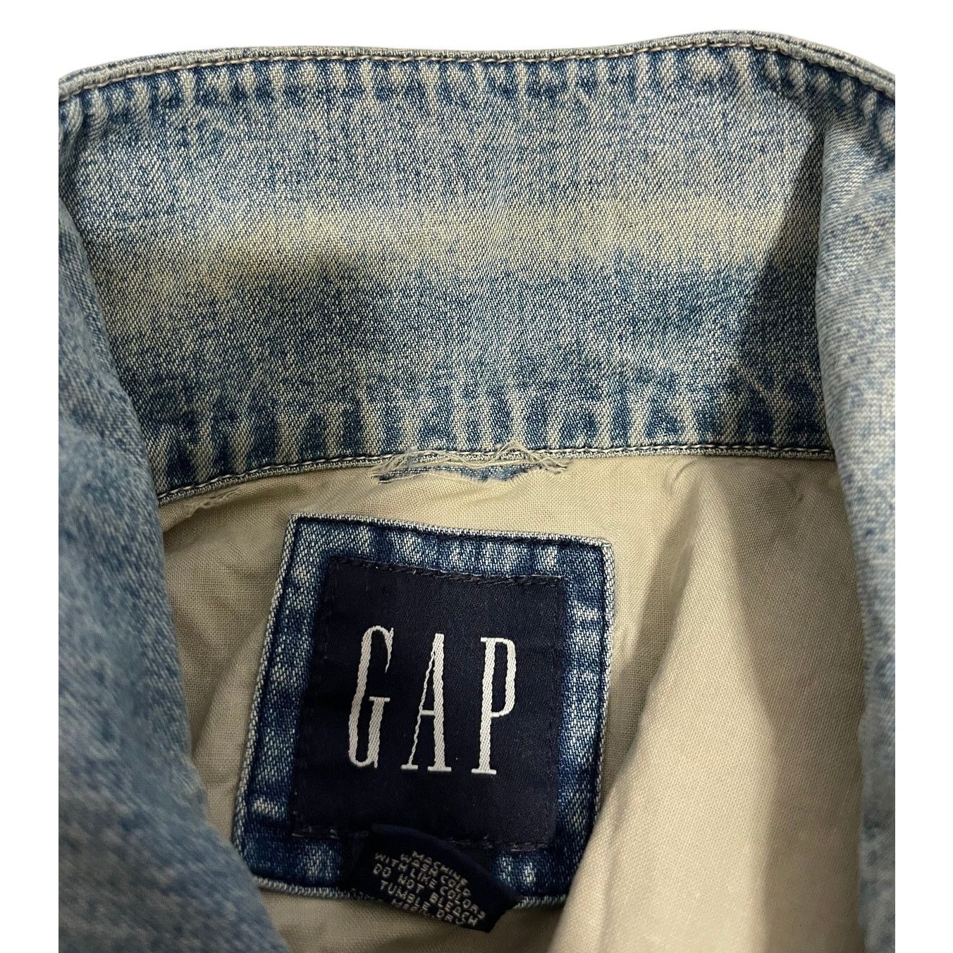 Gap Vintage Gap Denim Jacket / Over Shirt - 100% Cotton Medium Size M / US 6-8 / IT 42-44 - 9 Thumbnail