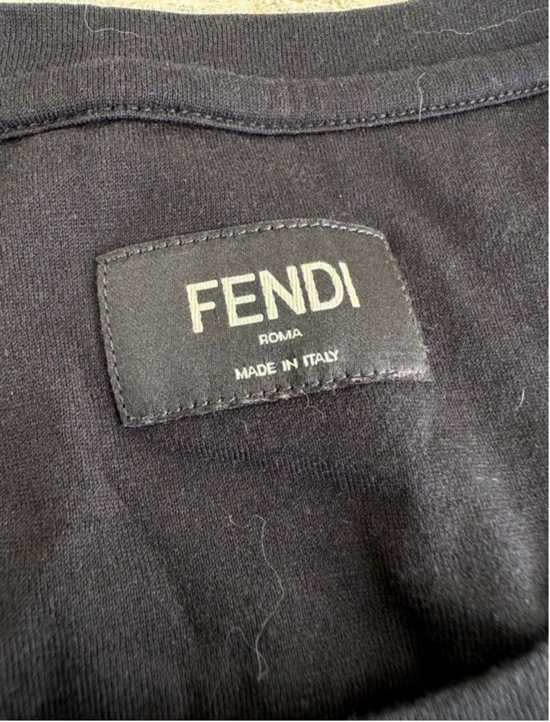 Fendi Fendi Karl Loves Fendi Black Tee -Rhinestone Made in Italy Size US M / EU 48-50 / 2 - 3 Thumbnail