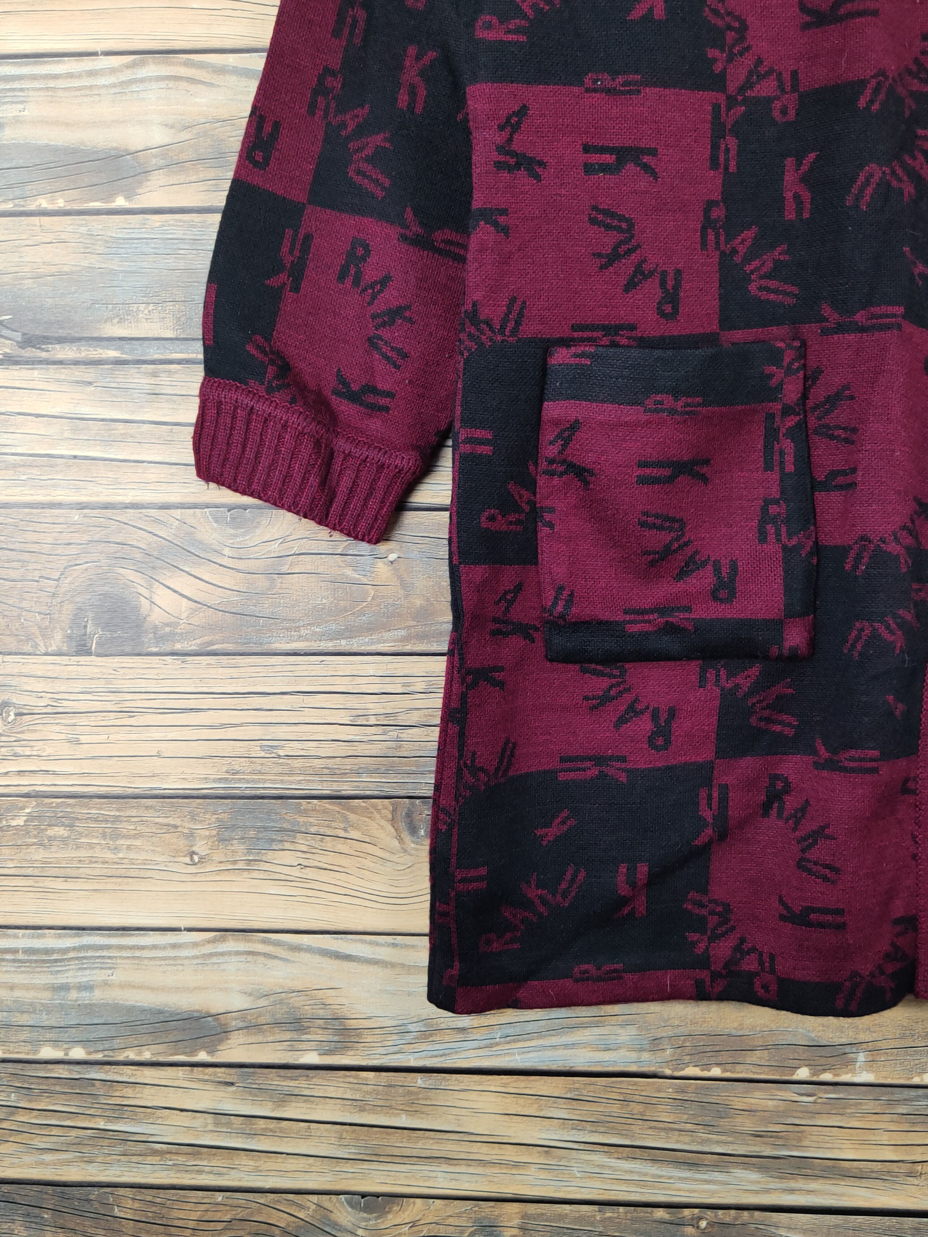 Homespun Knitwear × Japanese Brand Cherloire checkered Knitwear Long Cardigan #W1368 Size L / US 10 / IT 46 - 4 Thumbnail