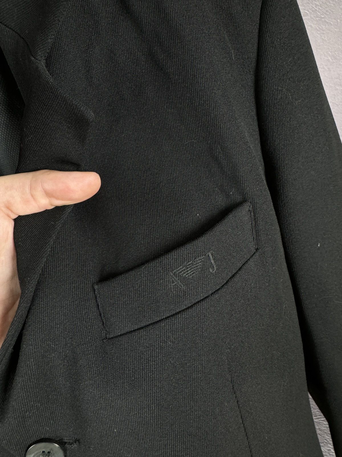 Armani Armani Jeans vintage embroidery logo 3 button blazer Size 42L - 5 Thumbnail