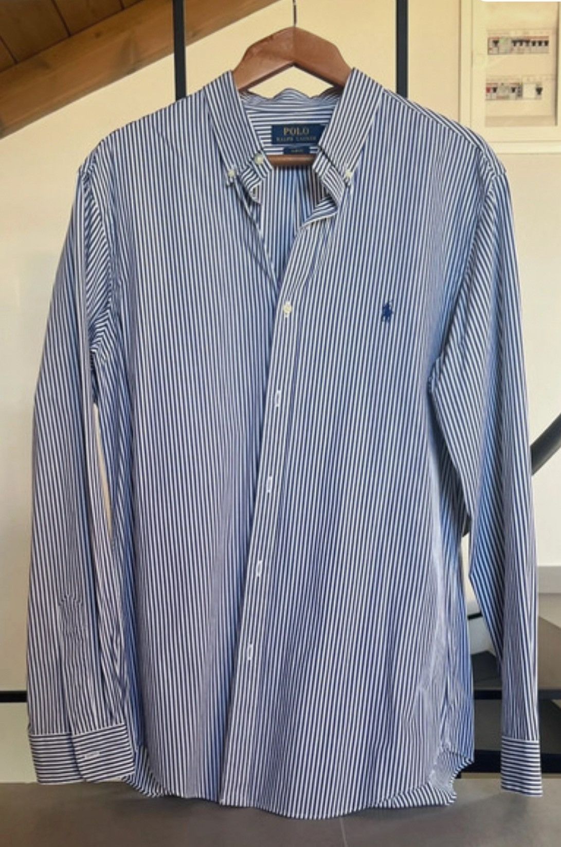 Polo Ralph Lauren Polo Ralph Lauren Slim Fit Striped Shirt Navy White – Size L Size US L / EU 52-54 / 3 - 3 Thumbnail