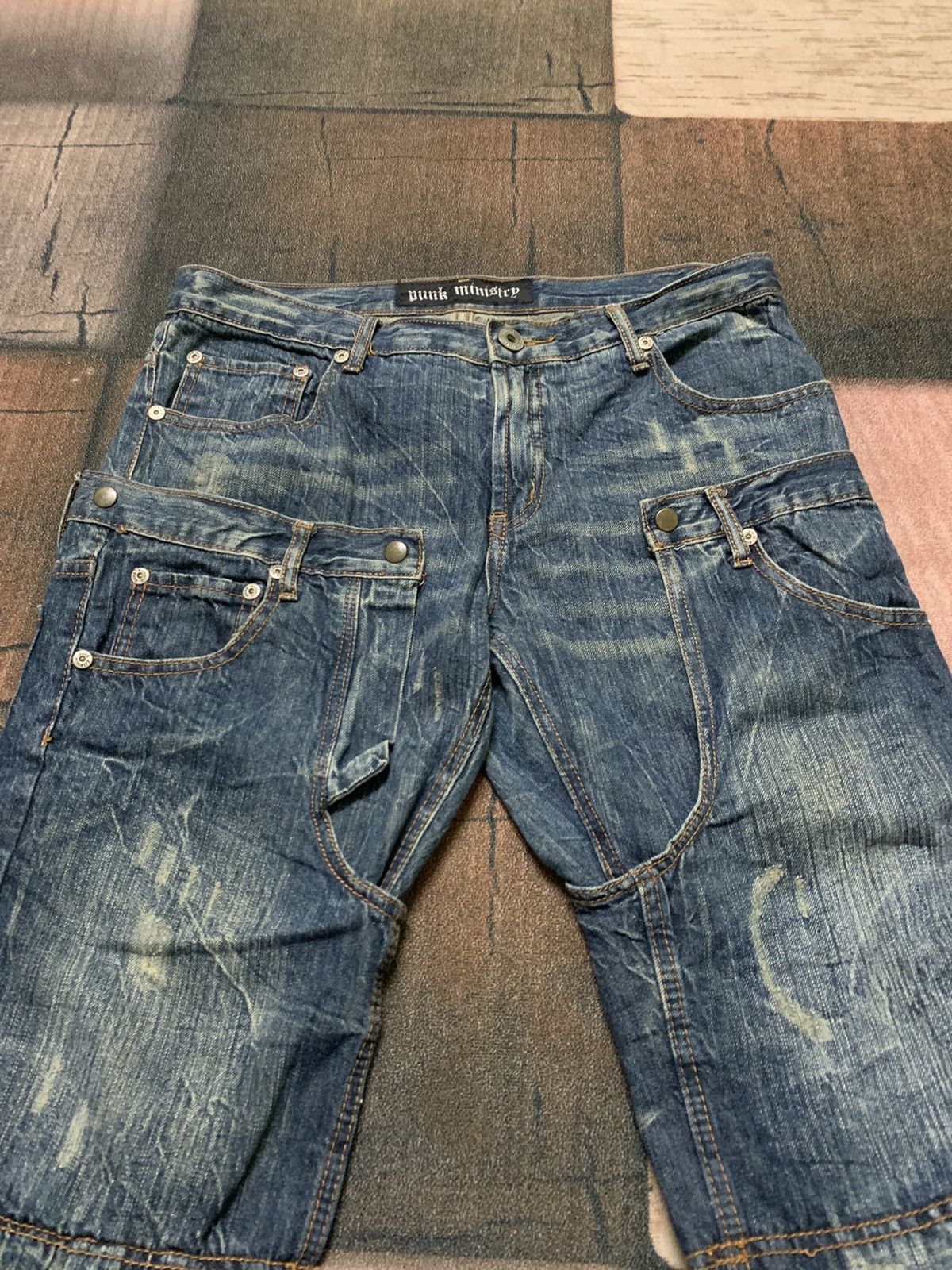 If Six Was Nine CRAZY BONDAGE PUNK double knee / double waist multipocket Size US 34 / EU 50 - 8 Thumbnail