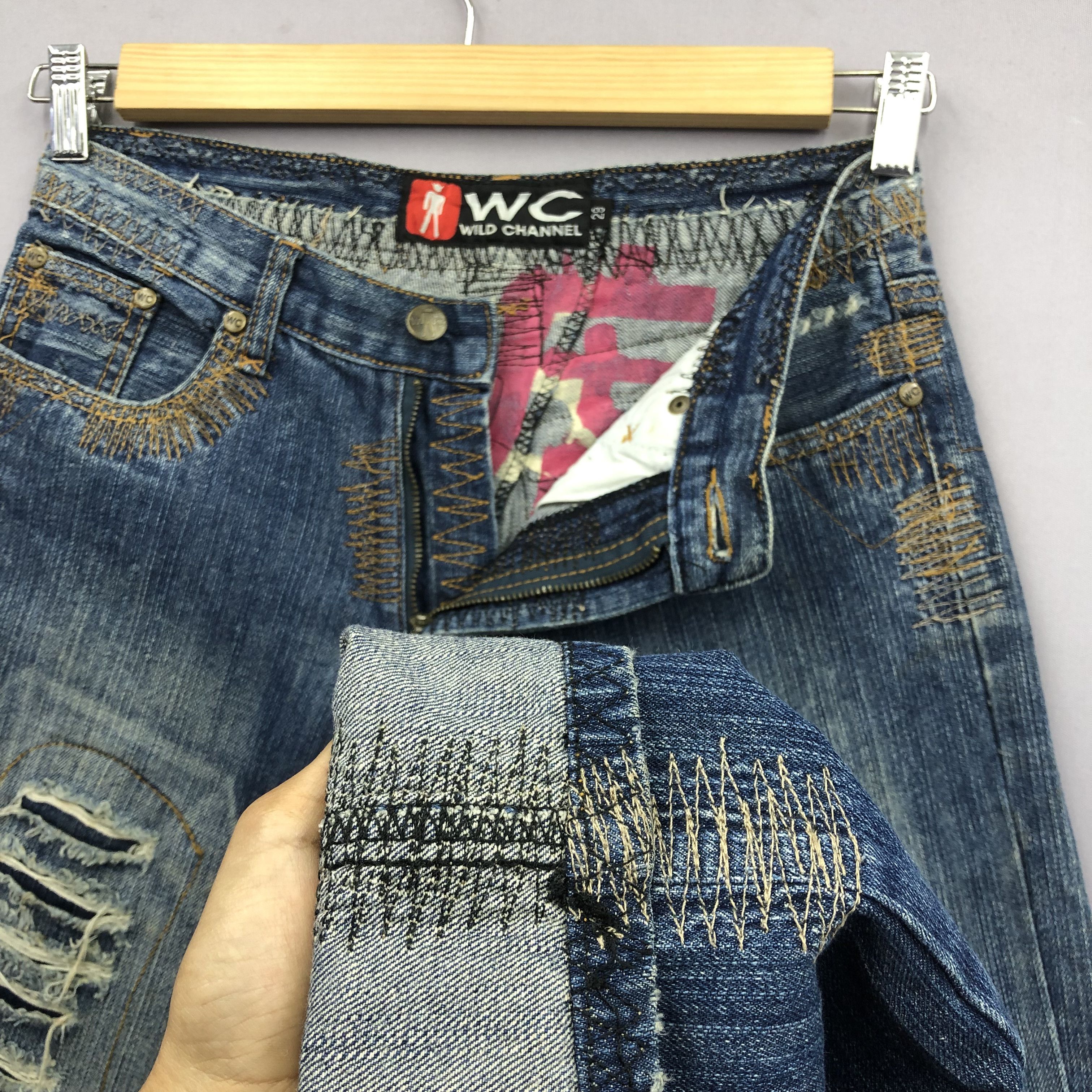 Jean Vintage Wild Channel Distressed Jeans Style Baggy Denim - . Size 26" / US 2 / IT 38 - 6 Thumbnail