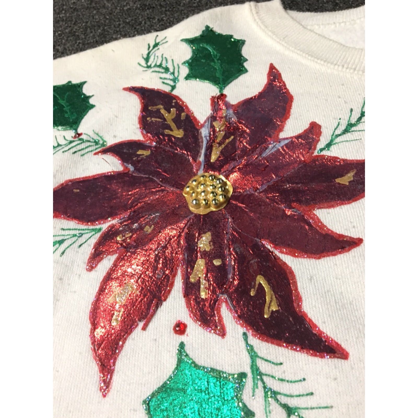 Vintage Vtg 90s Flowers Leaves Sweatshirt M White Men Adult M Crewneck USA Outdoor Grunge Vaporwave 80s 90s Nature Art Flower Size US M / EU 48-50 / 2 - 3 Thumbnail