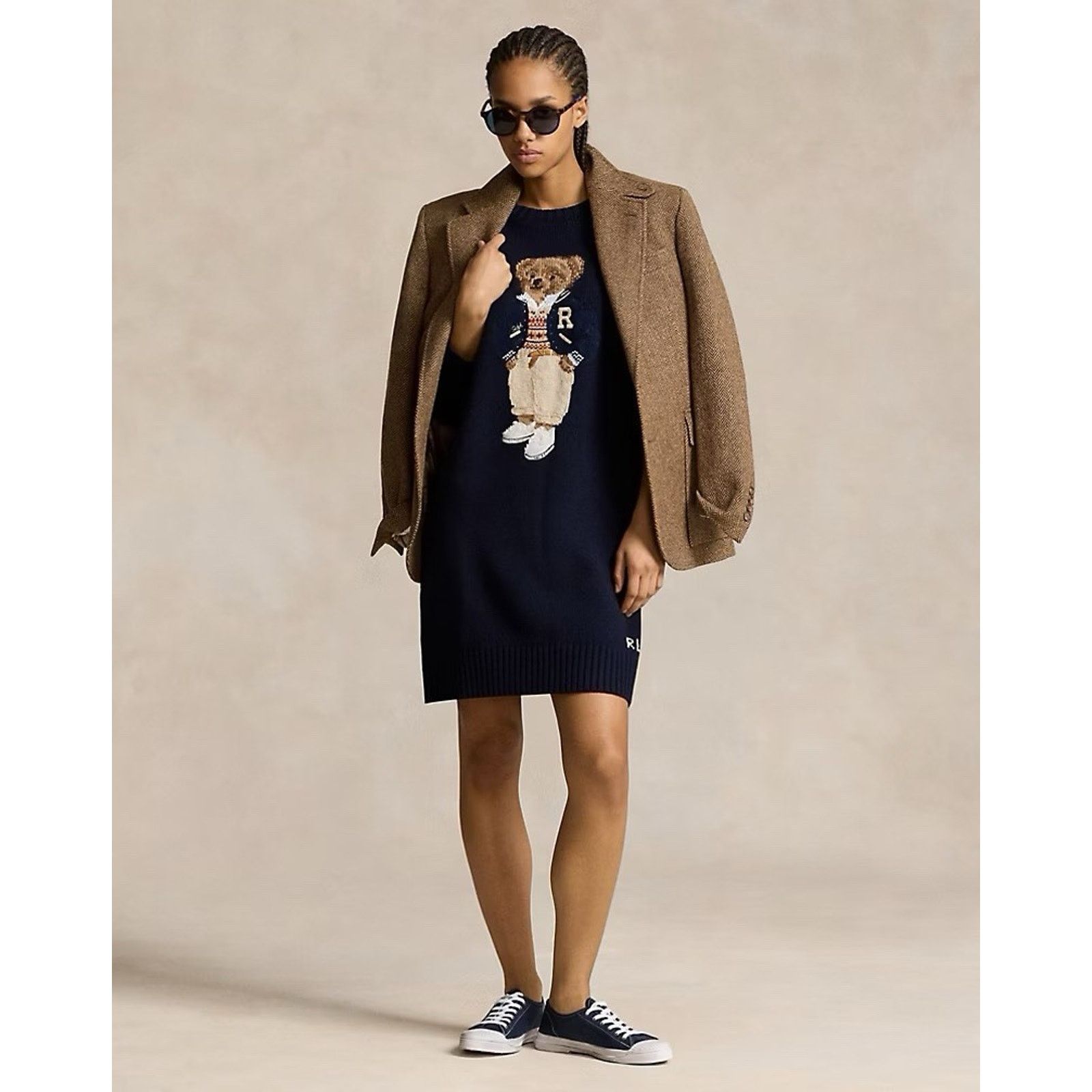 Ralph Lauren NWT Polo Ralph Lauren Women Crewneck Bear Sweater Dress Navy Size XS / US 0-2 / IT 36-38 - 7 Thumbnail