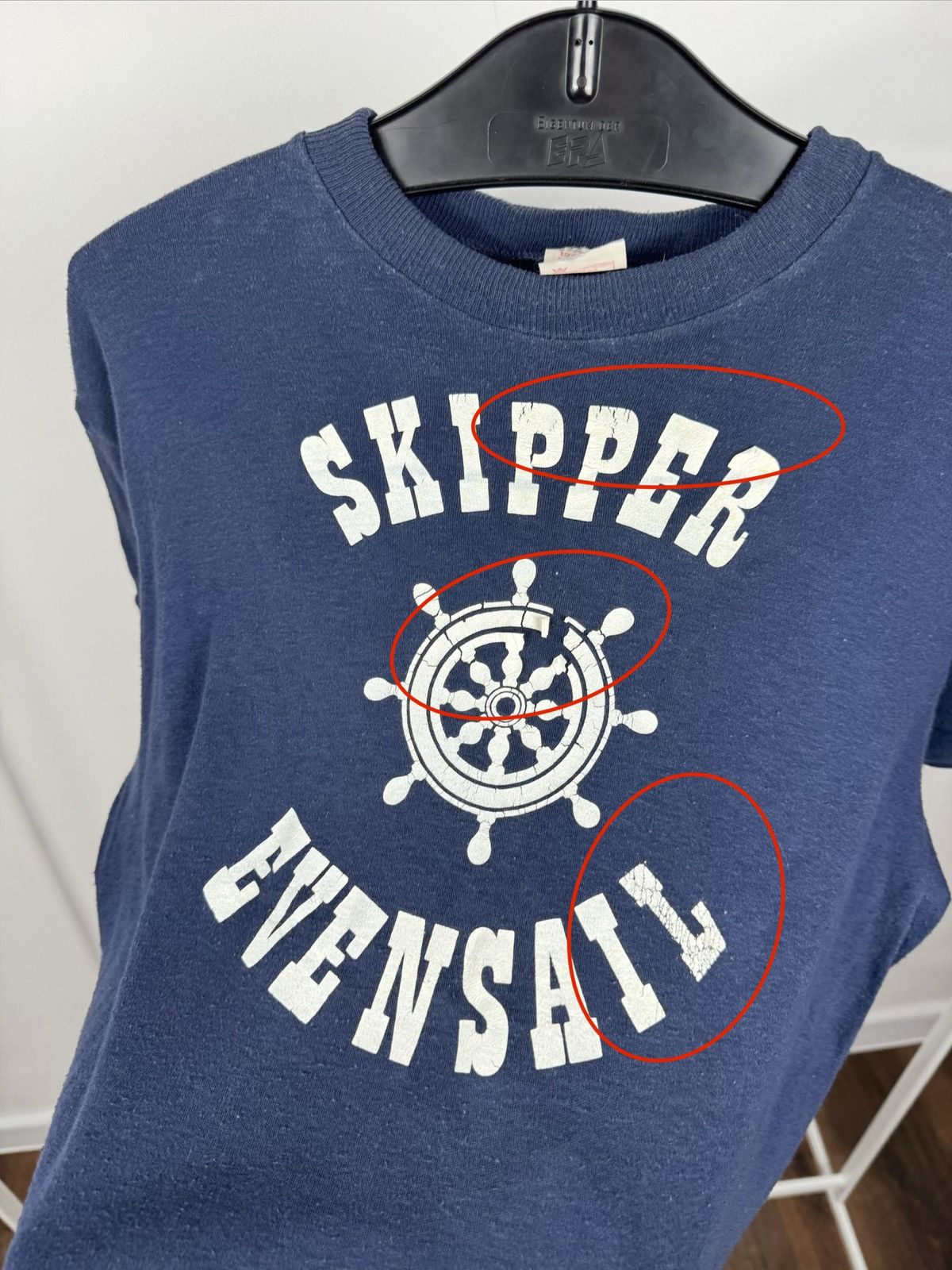 Other Vintage Skipper Evansail Nautical Port Souvenir T Shirt XL Size US XL / EU 56 / 4 - 9 Thumbnail