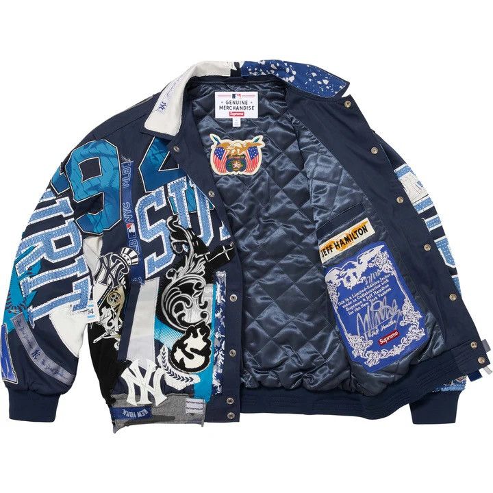 Supreme Supreme Jeff Hamilton New York Yankees Varsity Jacket Size US M / EU 48-50 / 2 - 2 Thumbnail
