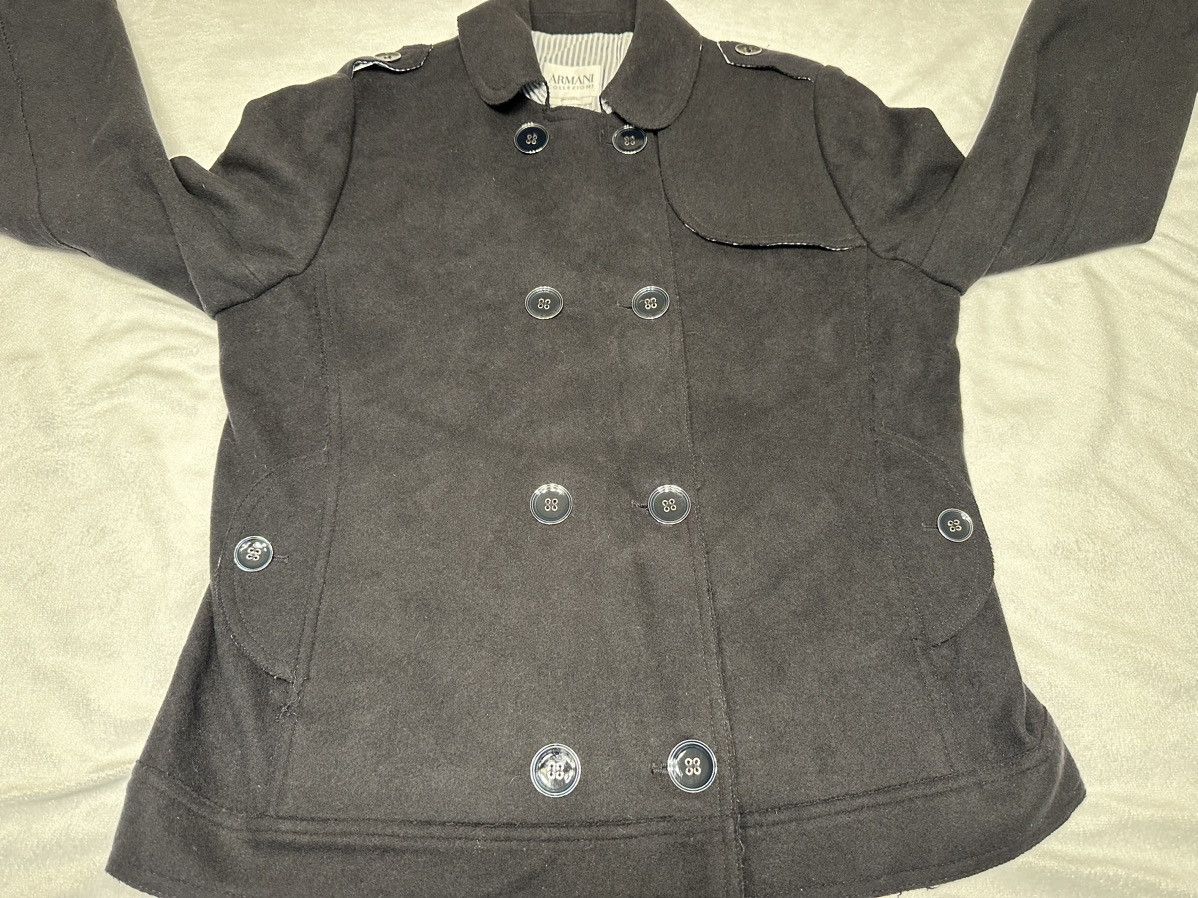 Armani Collezioni Armani Collezioni Women’s Pea Coat Wool Blend Jacket-Size 8 Size M / US 6-8 / IT 42-44 - 2 Thumbnail