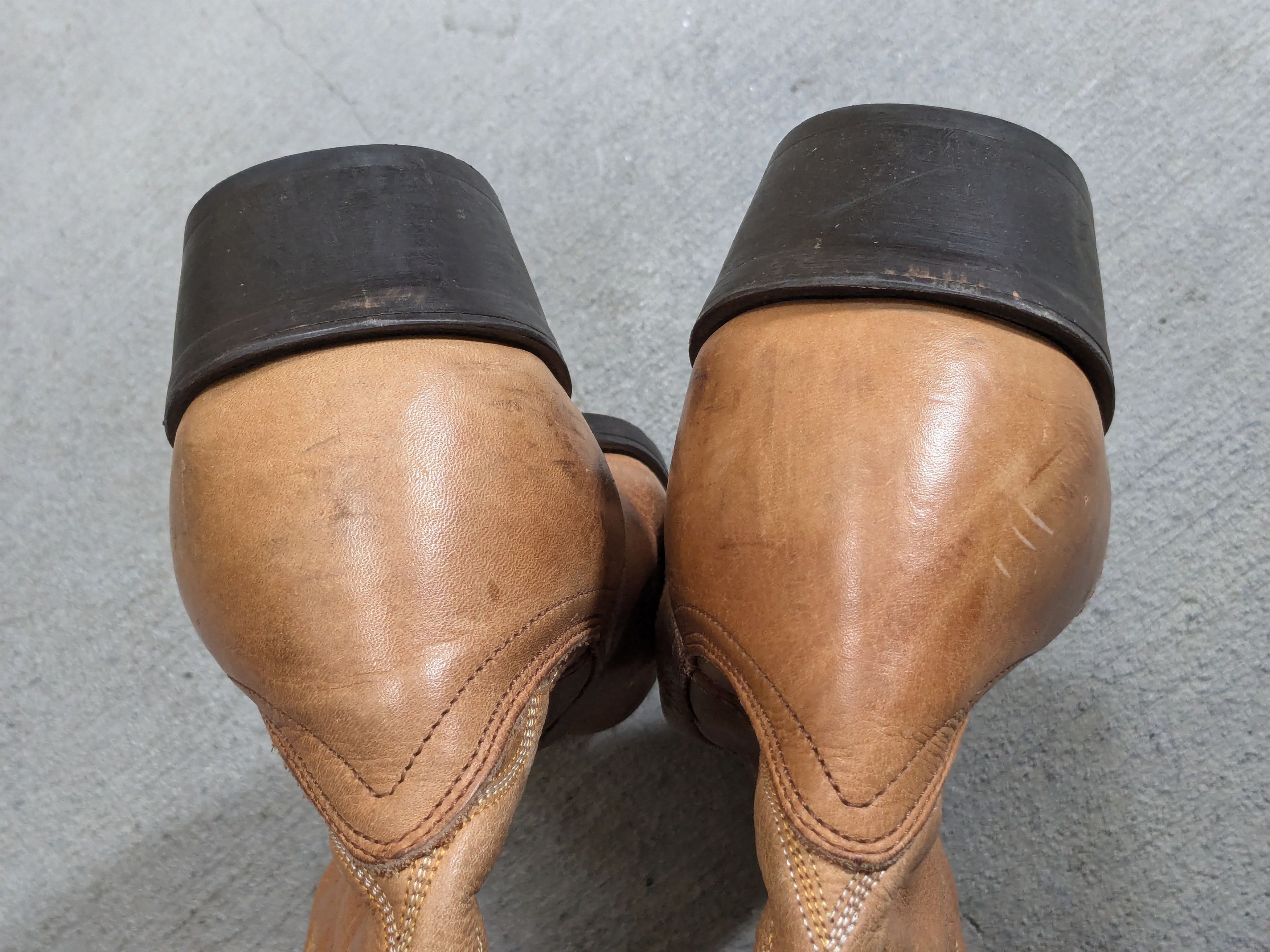 Genuine Leather Cowboy Boots 11 Wide Tan Brown Leather Western Size US 11 / EU 44 - 12 Thumbnail
