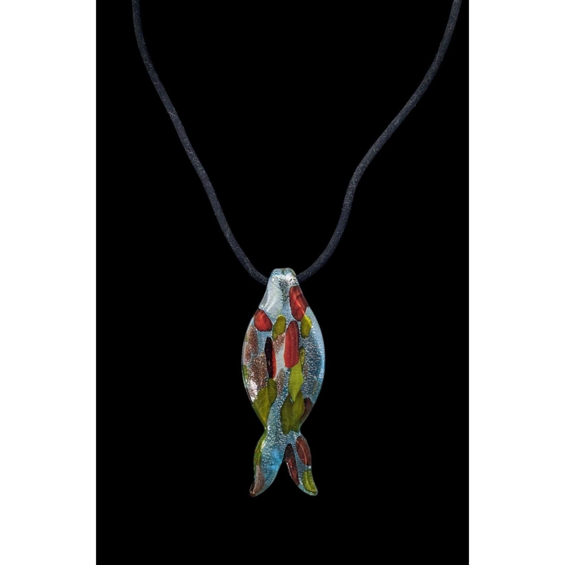 Other Lampwork Glass Metallic Fish Pendant Necklace Size ONE SIZE - 2 Thumbnail