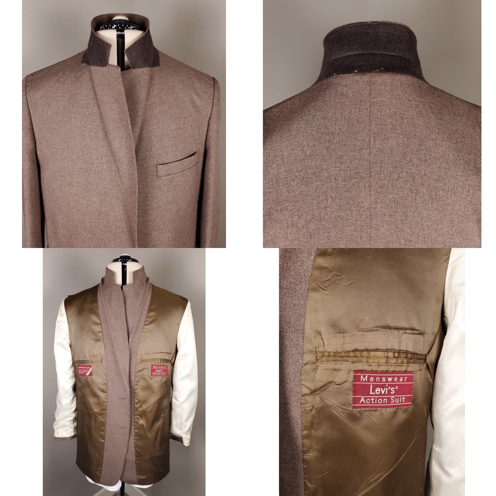 Levi's VINTAGE Levi's VTG 70s 80s Action Suit Brown Blazer Vest Leisure Suit Disco Mens 42R Blazer and Vest only Mens Size 42R - 10 Thumbnail
