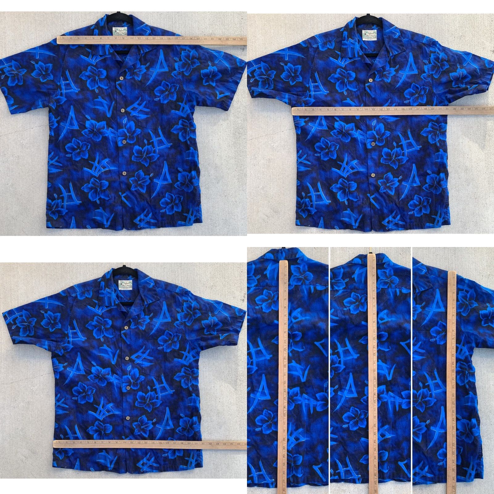 Market VINTAGE Island Casuals Hawaiian Shirt L XL Men Button-Up Short Sleeve Floral Cotton Blue Hawaii Waikiki Island Casuals International Market Place Size US L / EU 52-54 / 3 - 11 Thumbnail