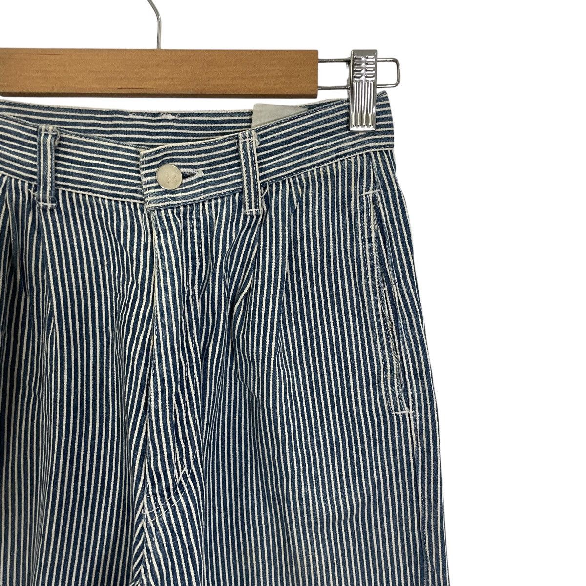 Japanese Brand Vintage Japanese Designer Distressed Hikory Stripe Pants Size 24" / US 00 / IT 34 - 4 Thumbnail