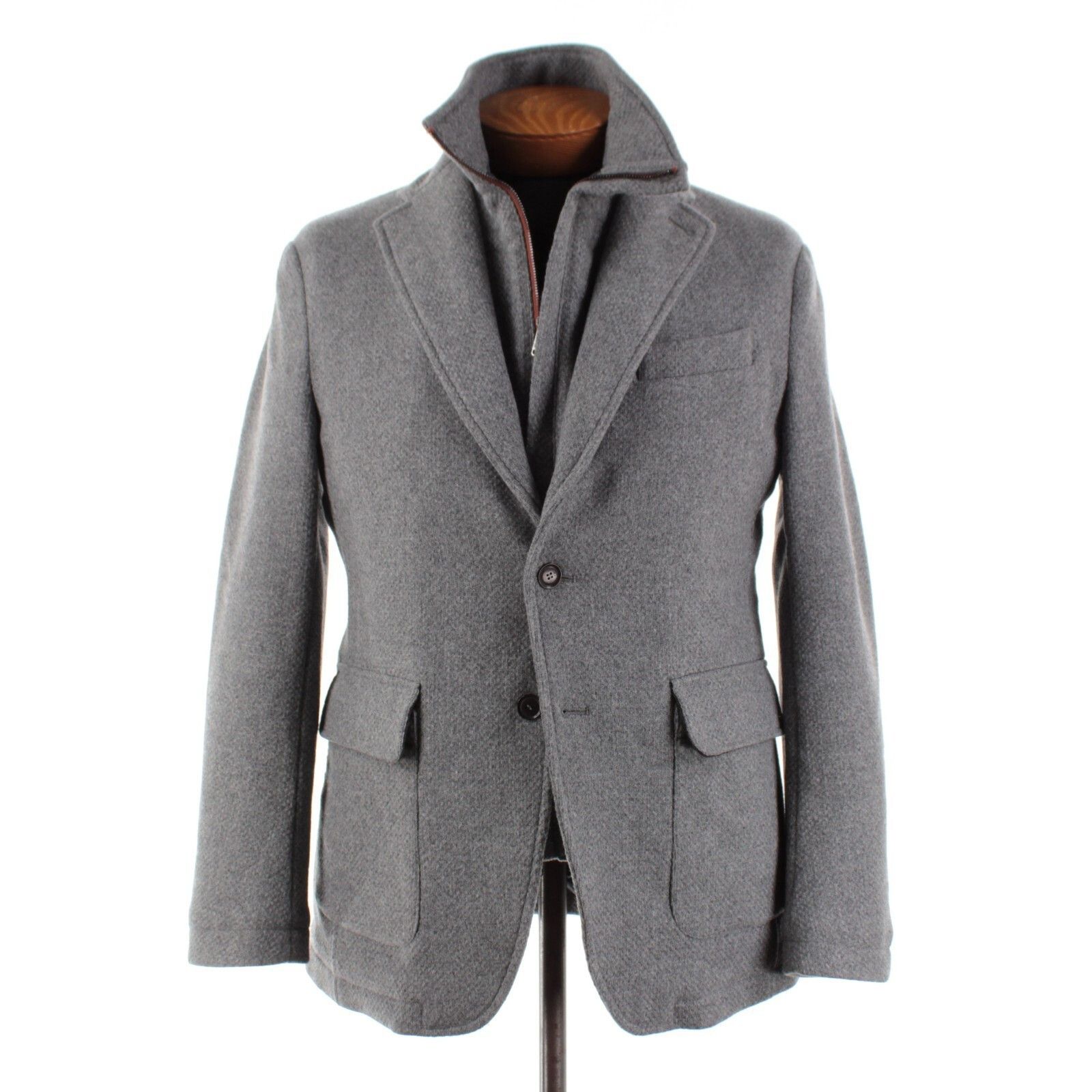 Luciano Barbera Luciano Barbera Jacket Size M US In Gray Wool Blend Size US M / EU 48-50 / 2 - 1 Thumbnail