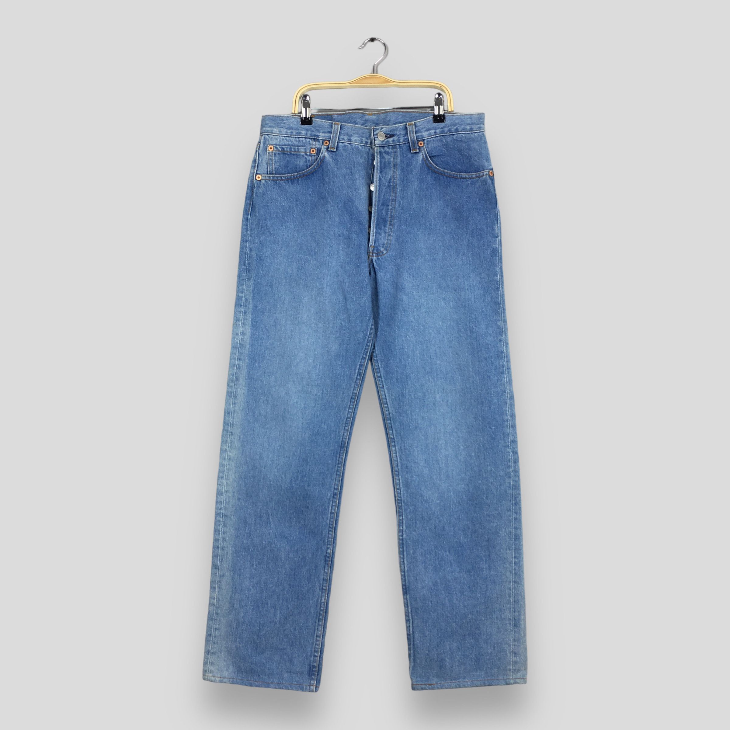 image of Size 32X29 Vintage 90's Levi's 501 Faded Blue Jeans, Men's