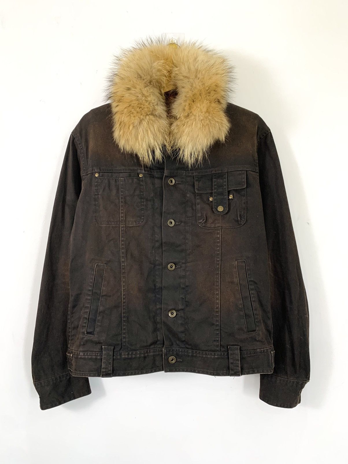 GOSTAR DE FUGA fur fade jacket kmrii style cut&sew japan vkei jacket Size US M / EU 48-50 / 2 - 1 Thumbnail