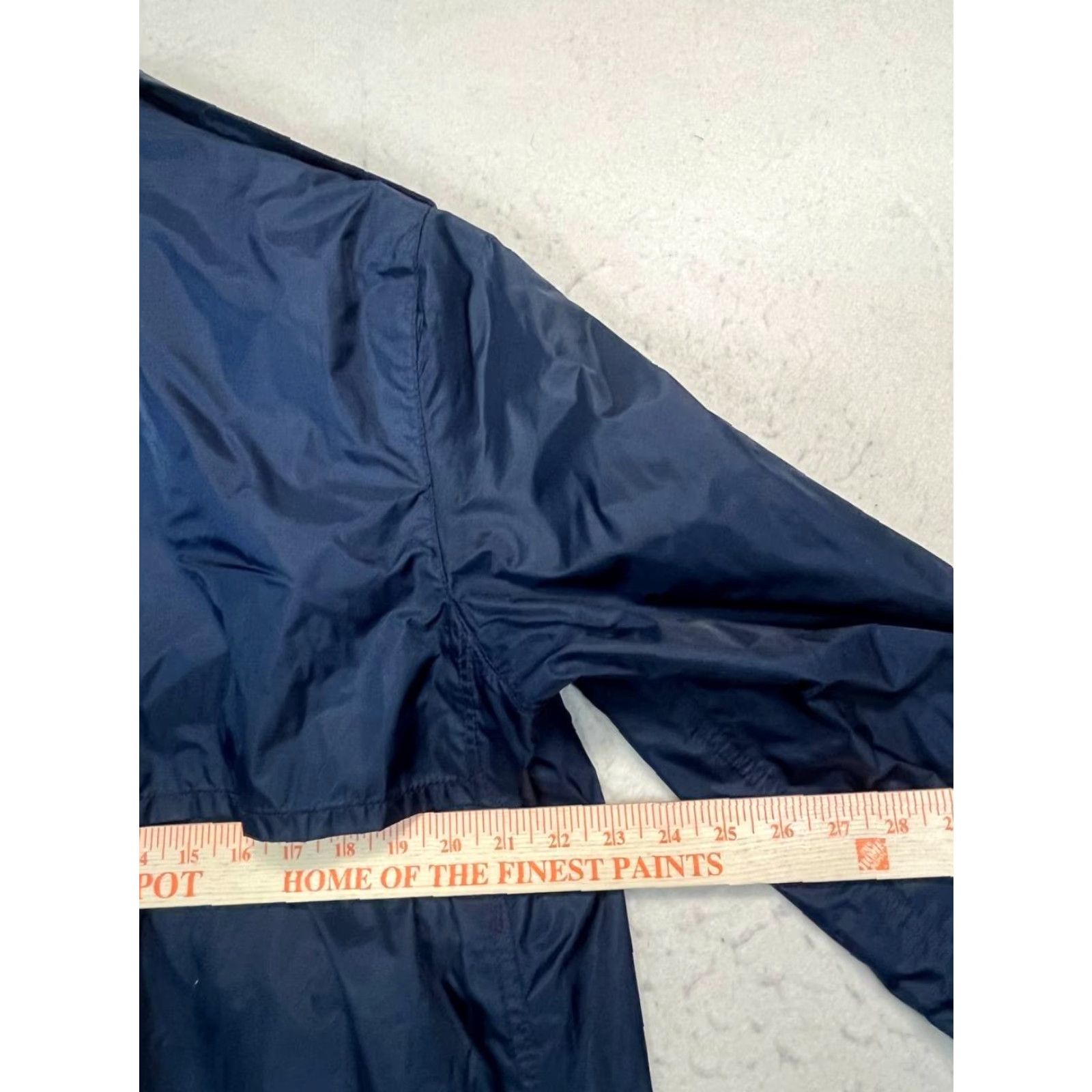 Rains VINTAGE USAF Coat Overcoat Men 38R Blue Polyester Lined Lightweight Removable Lining Zipper Button Buckle Canvas USA Made Size US XXS / EU 40 - 3 Thumbnail