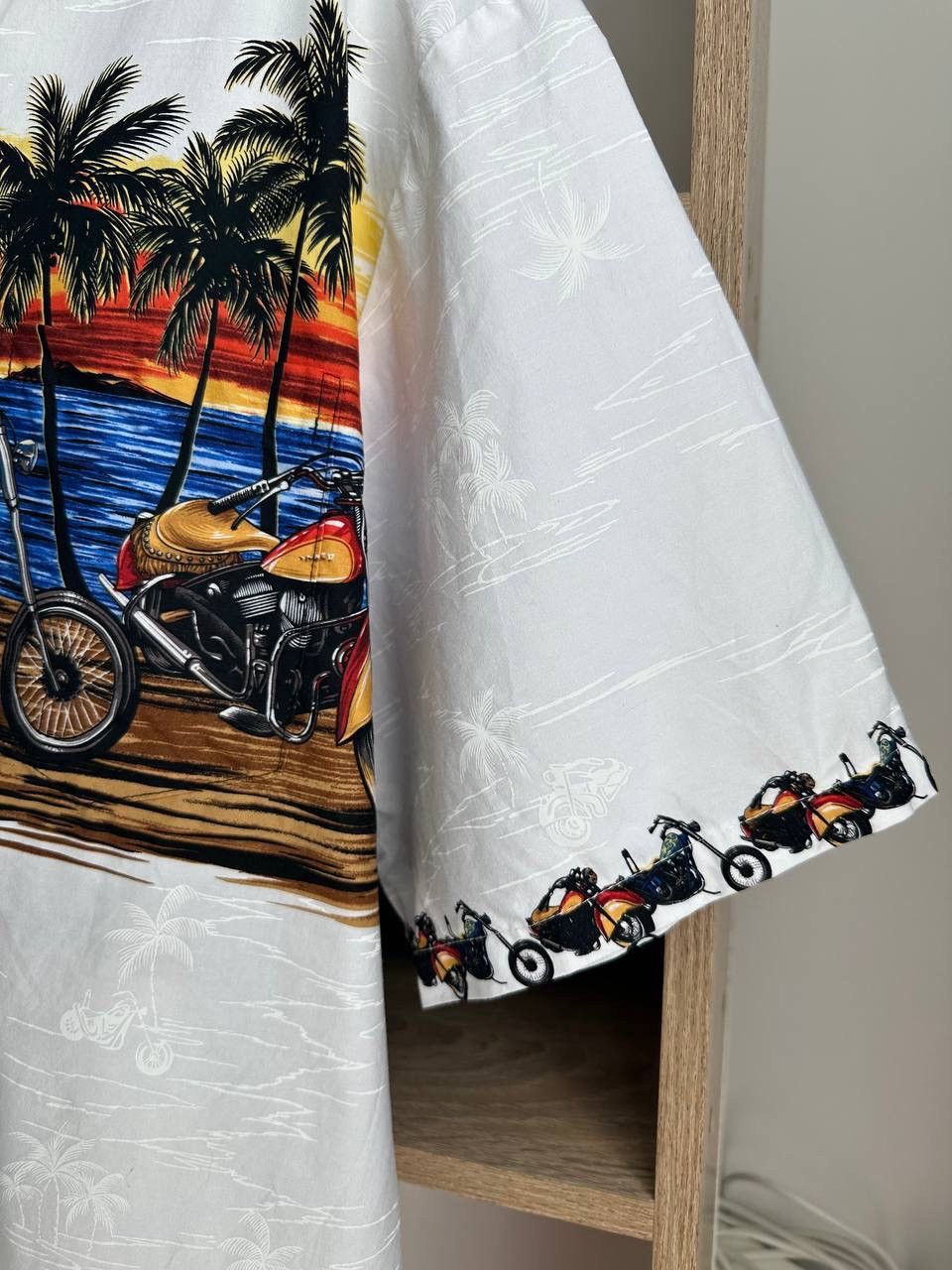 Japanese Brand × Vintage Vintage Ky’s Aloha Hawaiian Motorcycle White Shirt Size US XXL / EU 58 / 5 - 10 Thumbnail