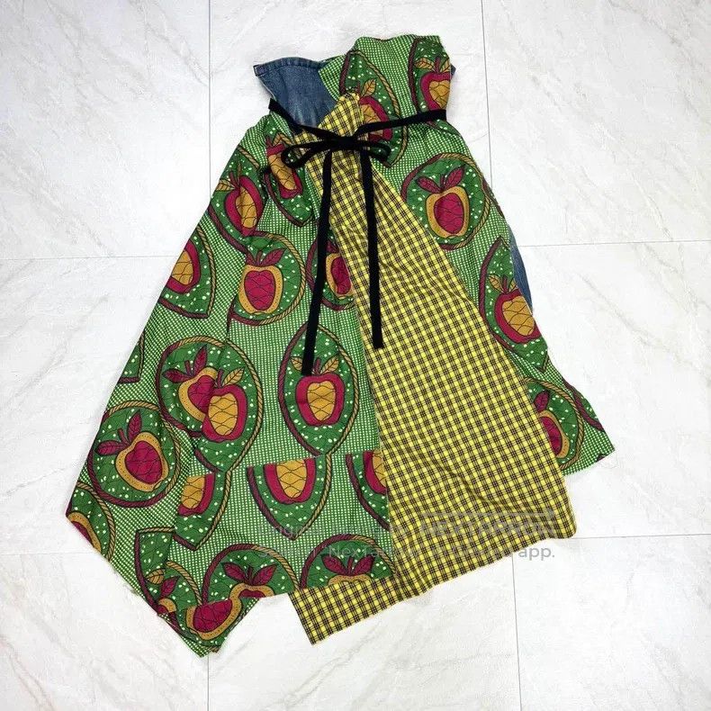 Comme des Garcons Comme Des Garcons size S Green Vintage Patchwork Wrap Skir Size 23" - 1 Thumbnail